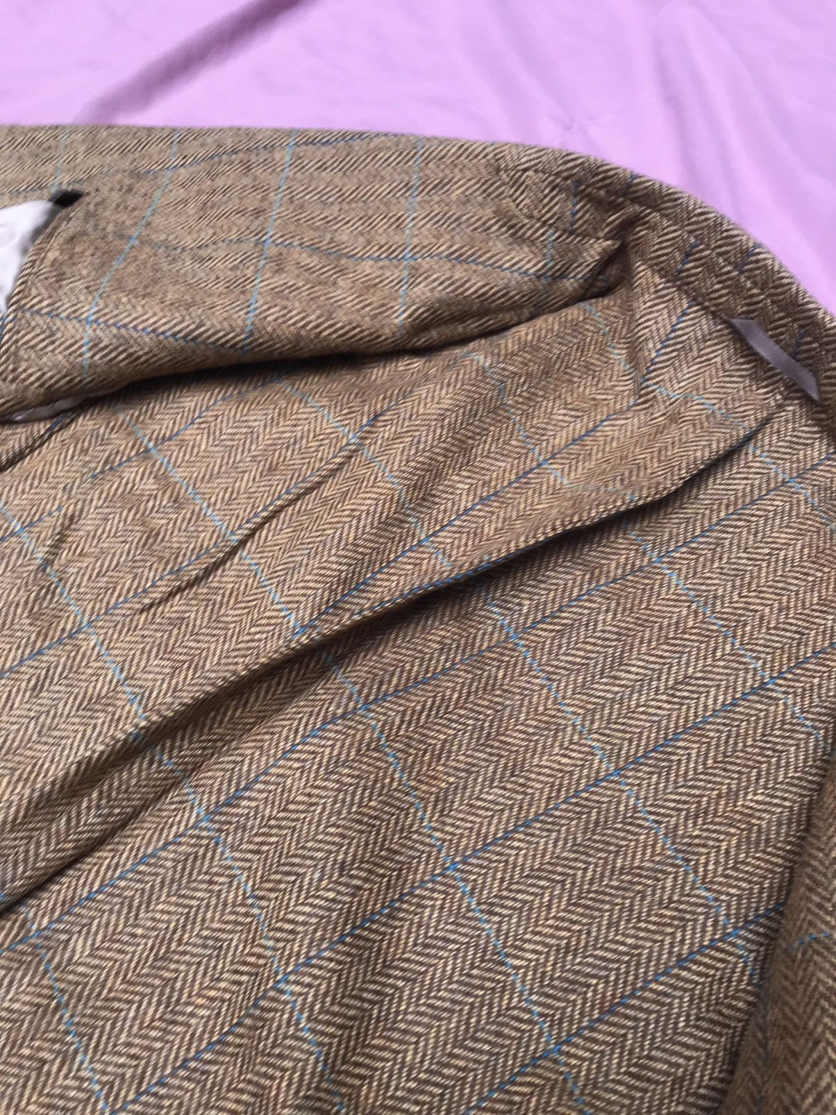 Other PURE WOOL TWEED UNLINED UNCANVASSED UNPADDED SHOULDER BLAZER Size 44R - 5 Thumbnail