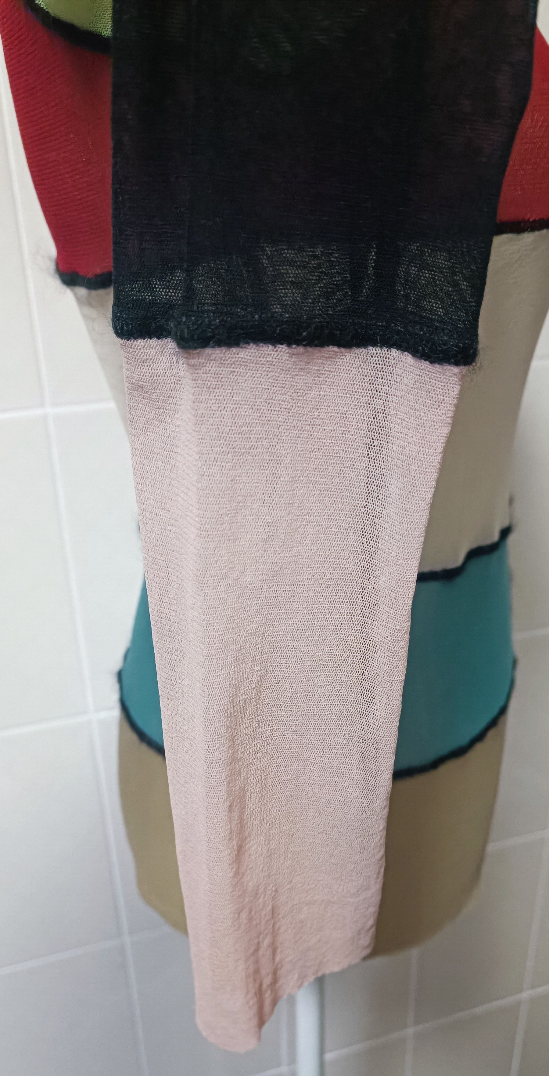 Jean Paul Gaultier 90's - color block turtleneck mesh top Size L / US 10 / IT 46 - 22 Thumbnail
