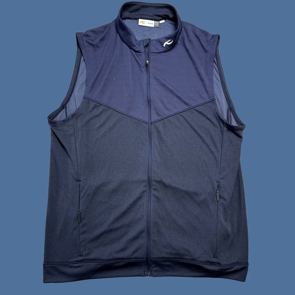 KJUS KJUS Westport Vest Mens XL Navy Blue Golf Performance UPF 50 Quick Dry Travel Windbreaker Short Zip Pockets Lightweight Size US XL / EU 56 / 4 - 1 Thumbnail