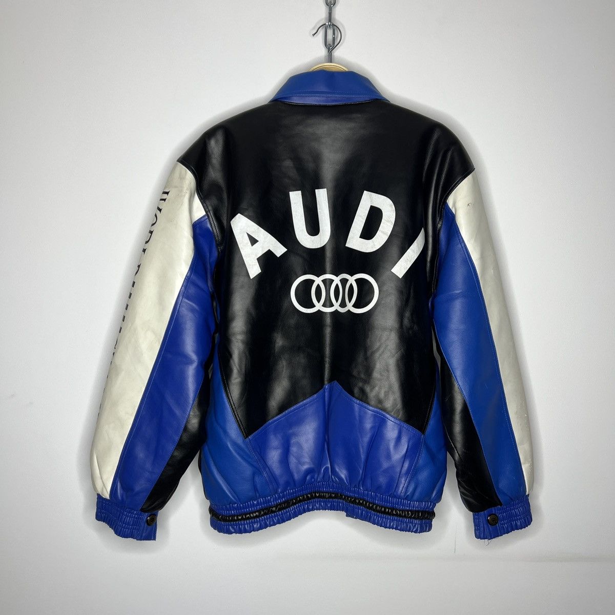 Other Vintage Audi Leather Racing Moto Bomber Jacket 90s Y2K RARE Size US M / EU 48-50 / 2 - 2 Thumbnail