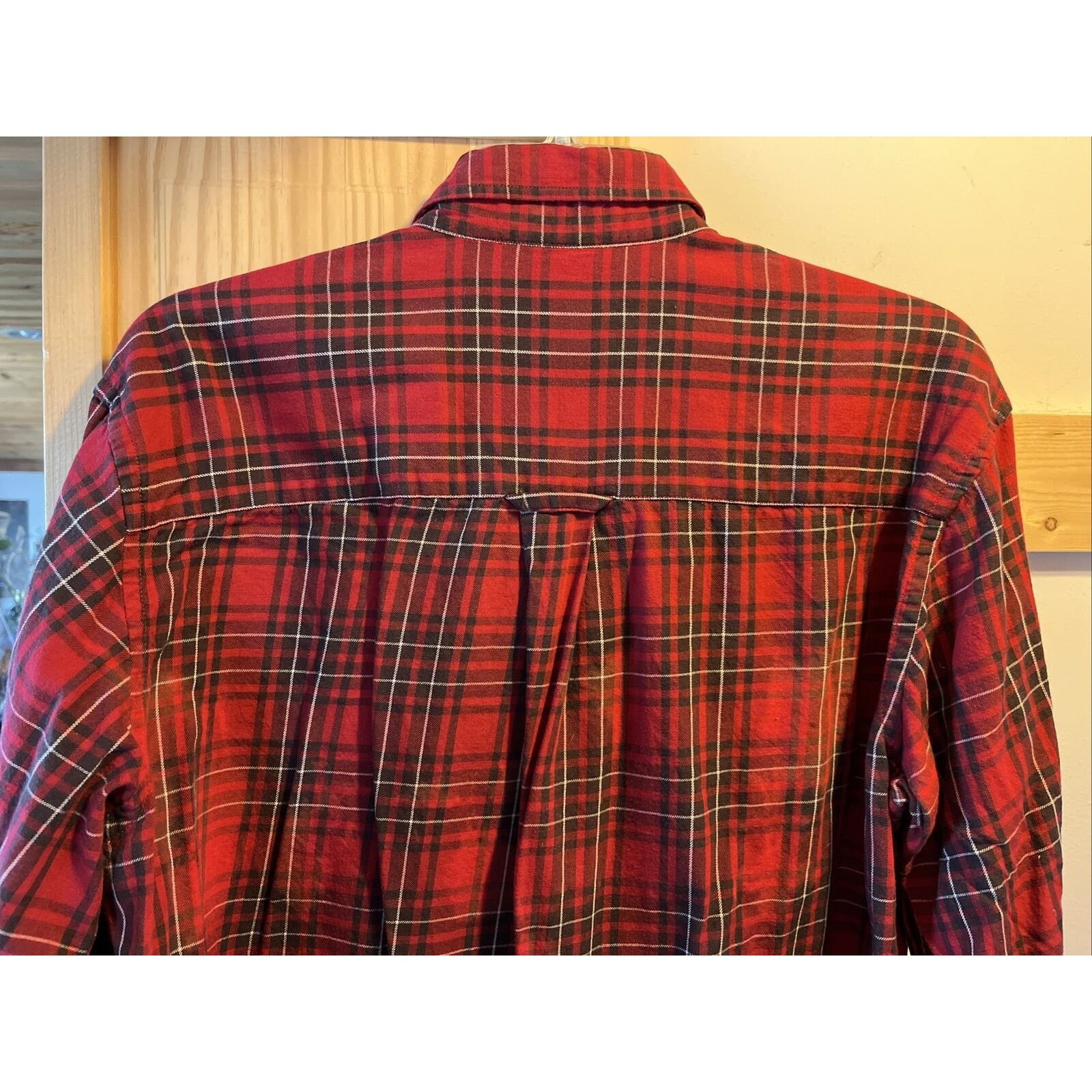 Pendleton Pendleton Mens L Red Plaid LS pima cotton merino wool shirt Size US L / EU 52-54 / 3 - 17 Thumbnail
