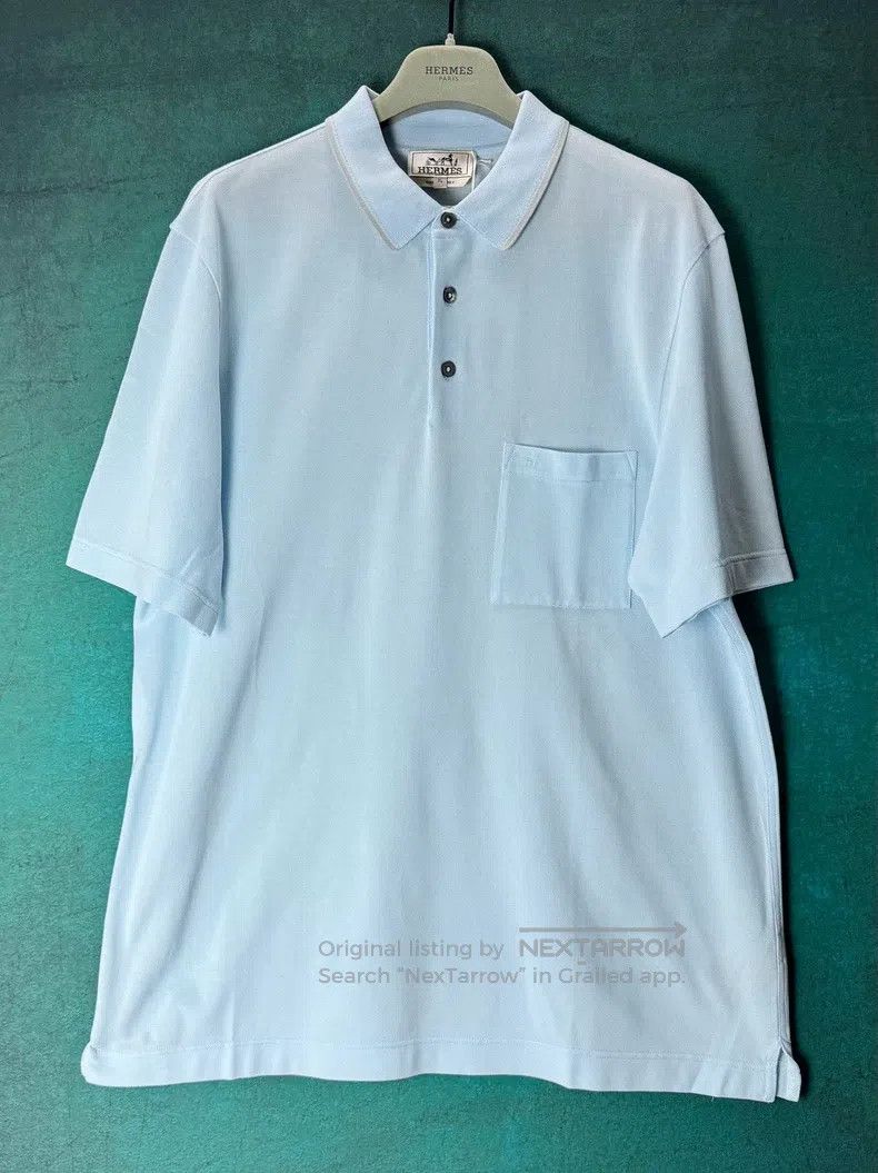 Hermes Hermes Classic Mens Polo Shirt with Pocket H Embroidery Size US XL / EU 56 / 4 - 1 Thumbnail