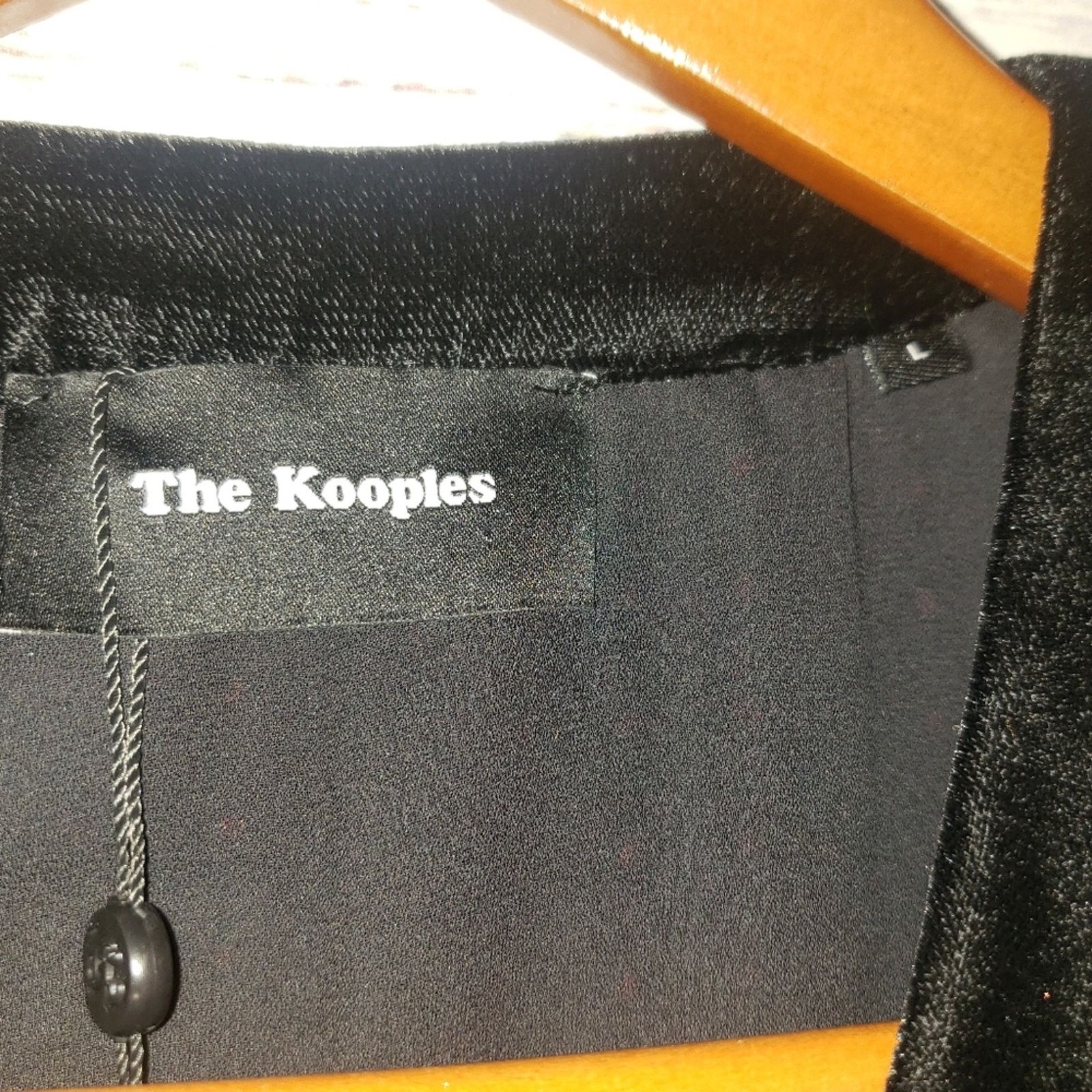 The Kooples NWT! The Kooples midi dress Black w/ red polka-dot Lace sz L Size L / US 10 / IT 46 - 9 Thumbnail