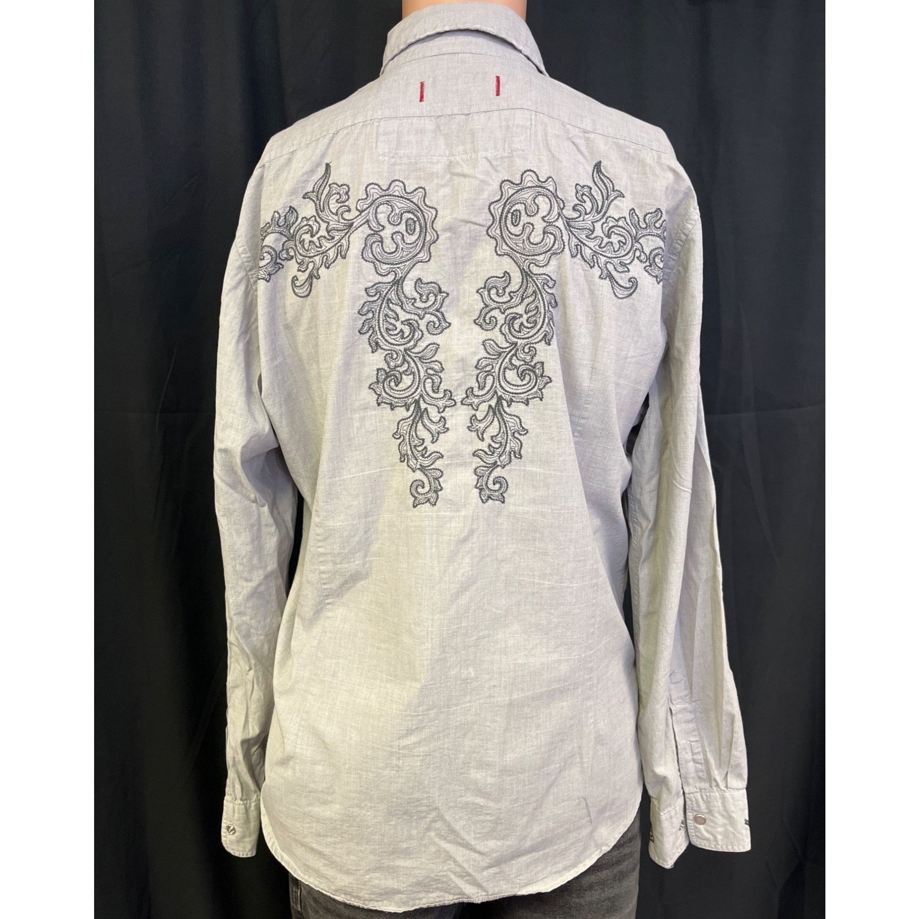 Guess Guess Vintage Men's Grey Western Shirt/Pearl Snaps Sz L SKU Size US L / EU 52-54 / 3 - 2 Thumbnail