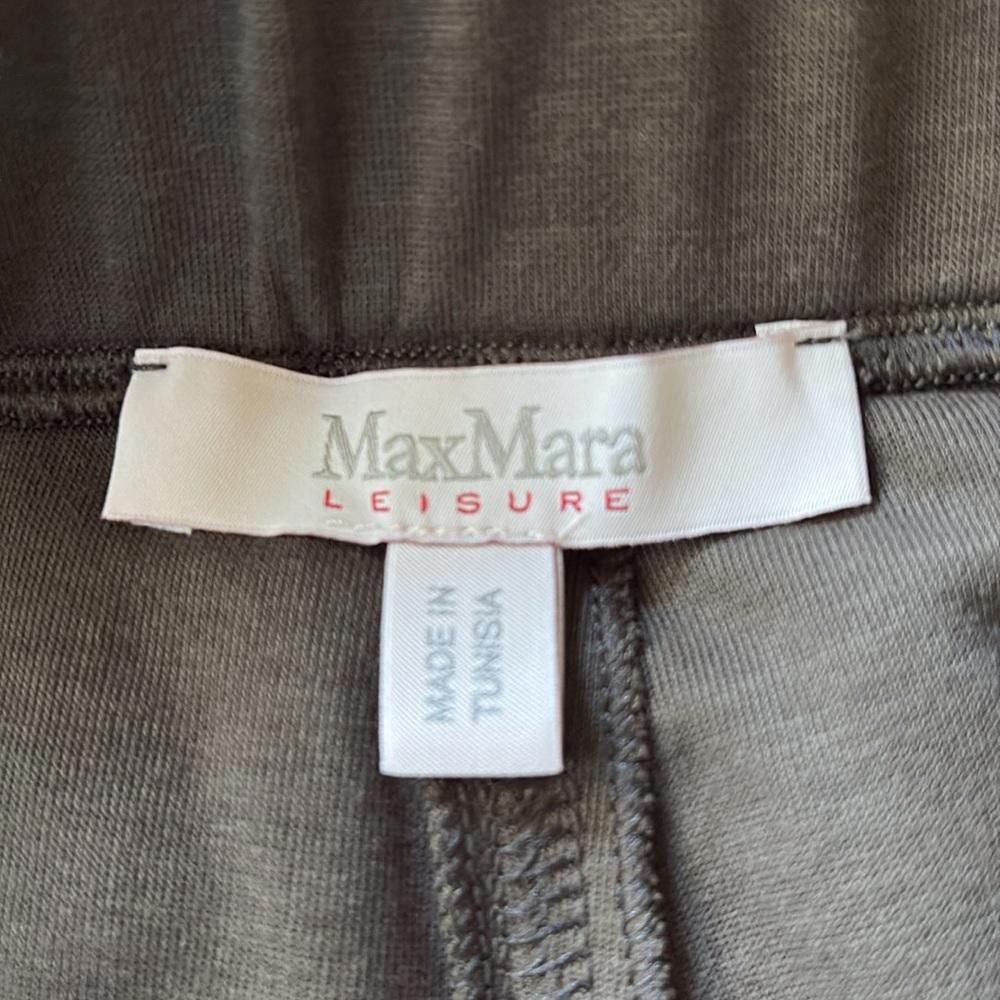 Max Mara Max Mara Leisure Pesca Cotton Jersey Joggers in Khaki Sz M Size 32" / US 10 / IT 46 - 8 Thumbnail
