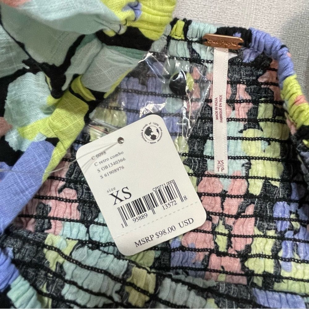 Free People NWT New $98 Free People Ariana Printed Crop Top Size XS Size XS / US 0-2 / IT 36-38 - 7 Thumbnail