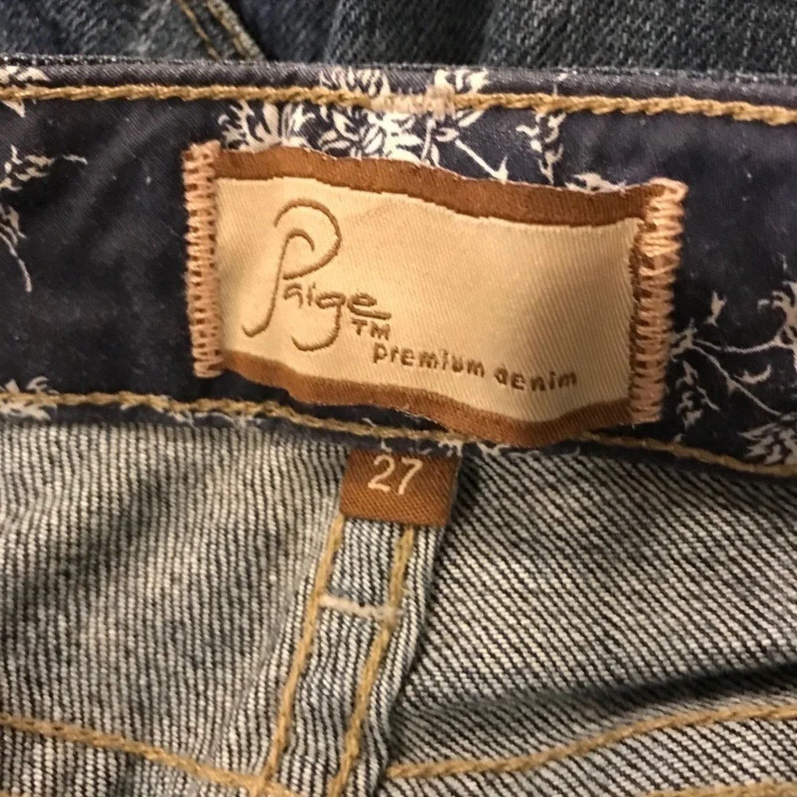 Paige Paige Denim Distressed Skyline Skinny Jeans 27 Size 27" / US 4 / IT 40 - 3 Thumbnail