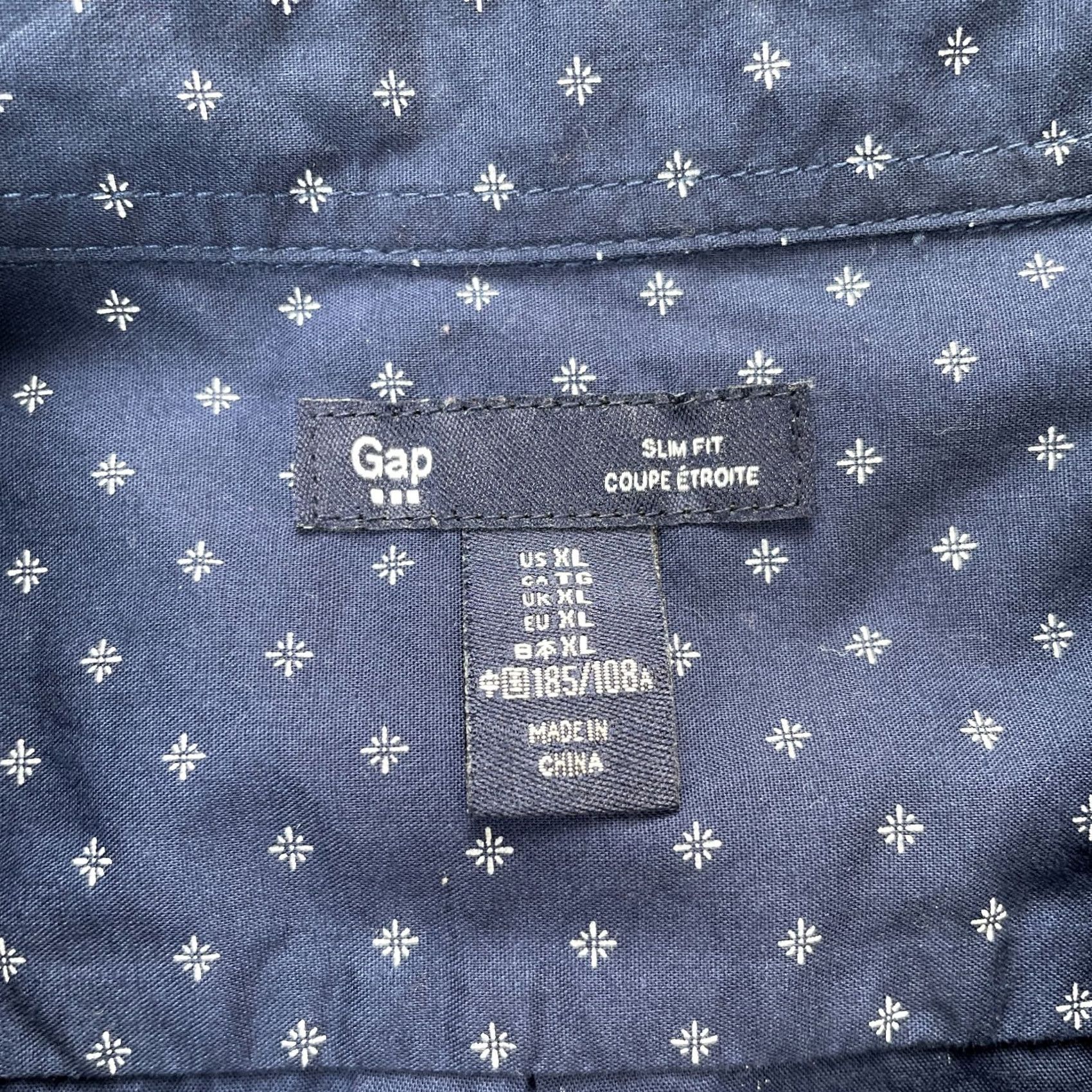 Gap Gap Shirt Mens XL Blue Slim Button-Down Cotton Casual Shirt Size US XL / EU 56 / 4 - 3 Thumbnail
