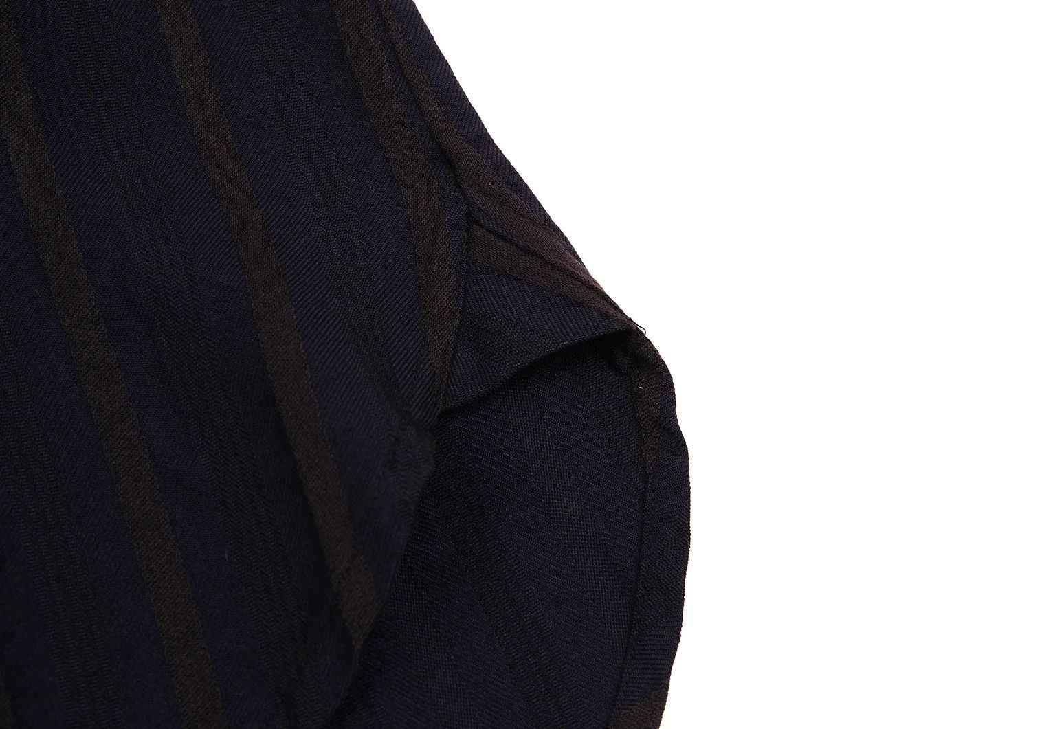 Yohji Yamamoto Yohji Yamamoto Wool Rayon Stripe Shirt Navy Brown M Size US M / EU 48-50 / 2 - 12 Thumbnail