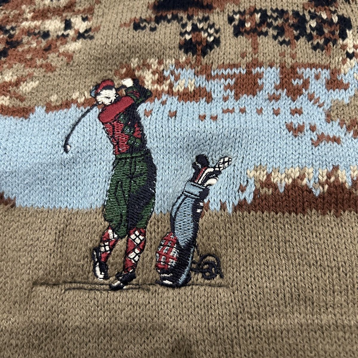 Burberry Vintage Burberrys Golf Logo Knitted Sweater Made in England Size US M / EU 48-50 / 2 - 5 Thumbnail