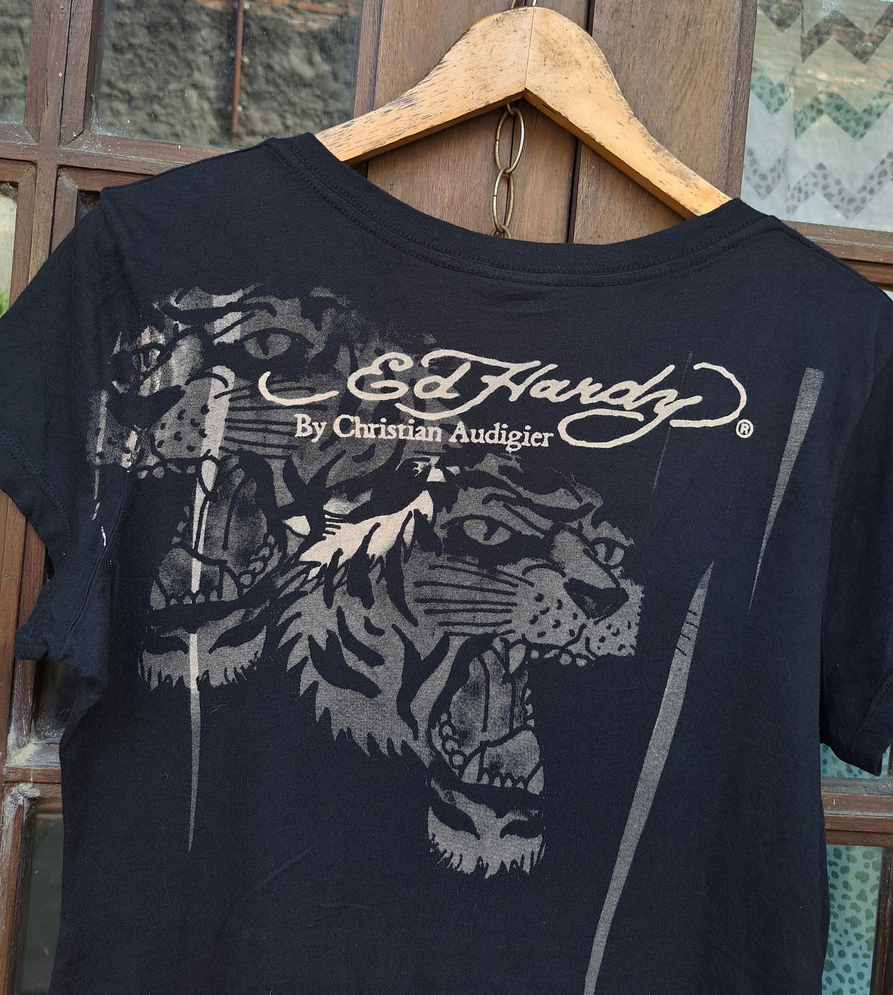 Ed Hardy Y2K Ed Hardy by Christian Audiger Printed Tshirt Tunic Size L / US 10 / IT 46 - 6 Thumbnail
