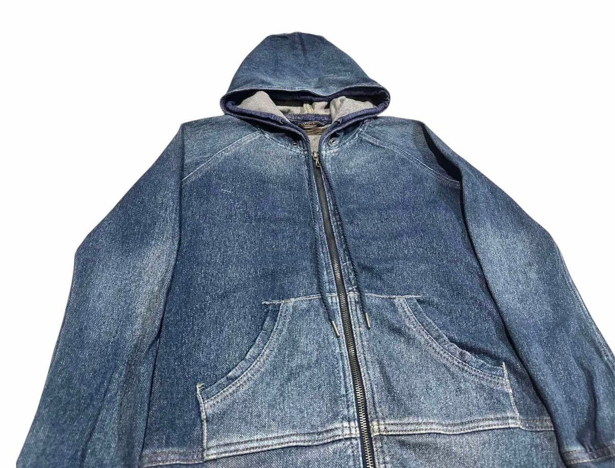 If Six Was Nine × Japanese Brand × Le Grande Bleu (L.G.B.) 🔥Y2K Vintage G.O.A Indigo Denim Hoodie Zip Jacket Distressed Size US S / EU 44-46 / 1 - 2 Thumbnail