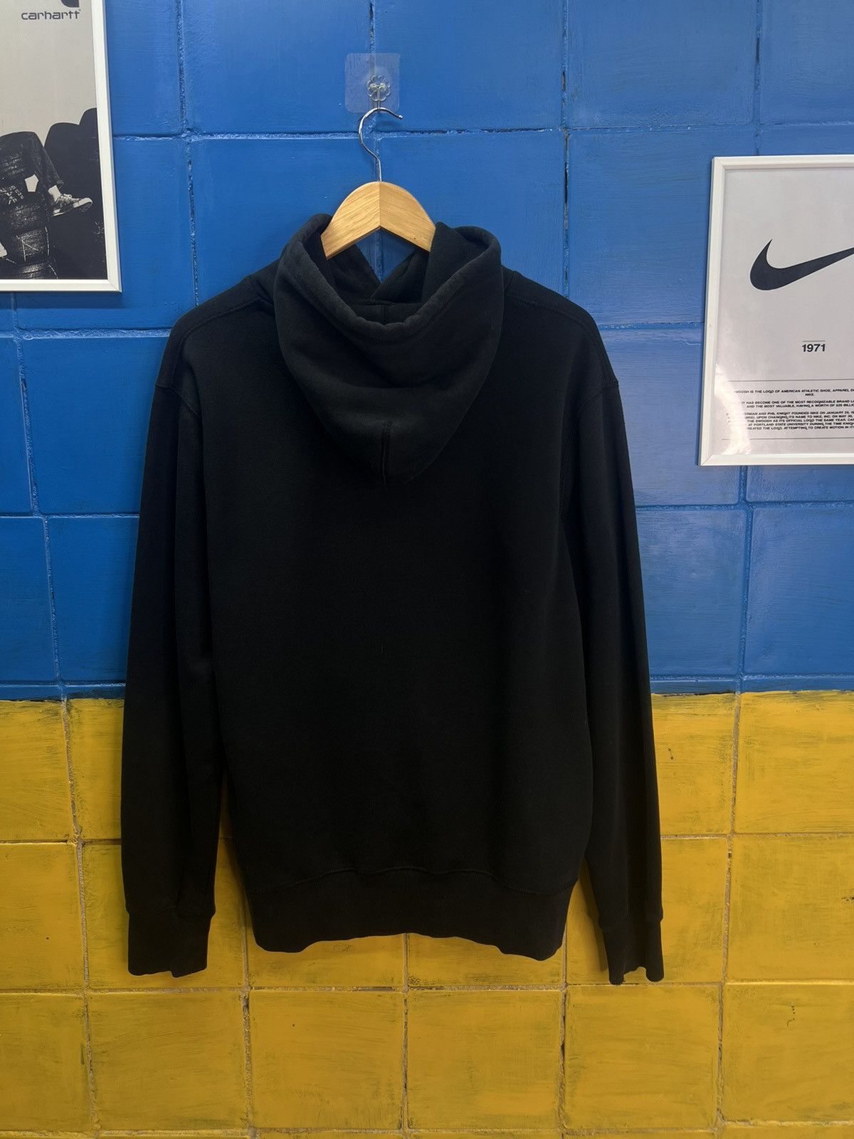 Nike × Vintage Nike Vintage Hoodie Black Small Swoosh Size US XL / EU 56 / 4 - 3 Thumbnail