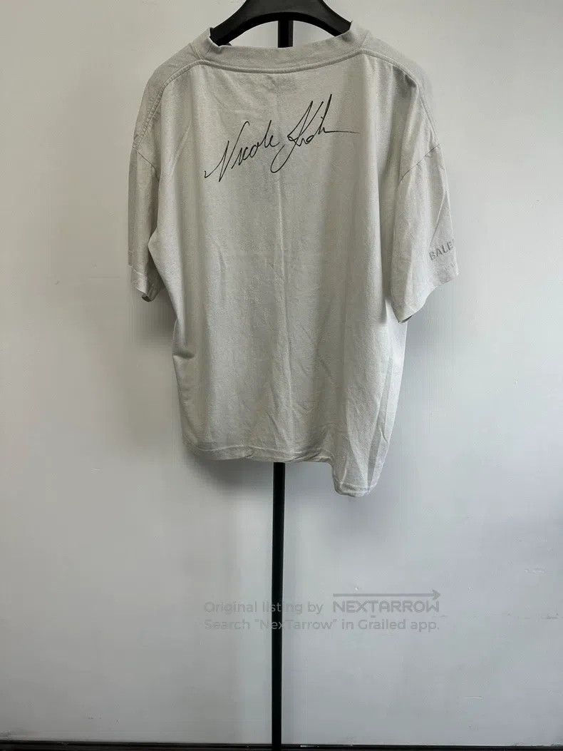 Balenciaga Balenciaga Distressed Printed Pattern Plain Knit Short Sle Size US M / EU 48-50 / 2 - 2 Thumbnail