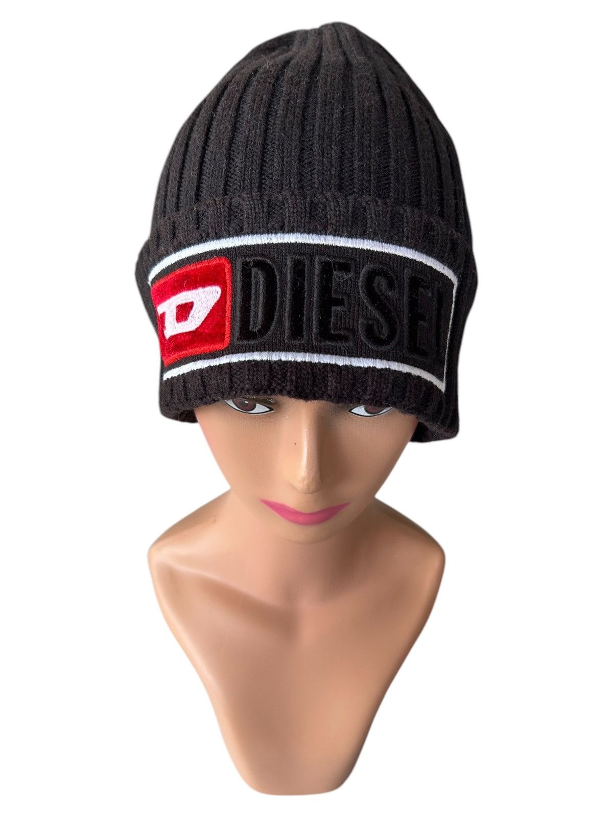 Diesel × Vintage Diesel Big Logo Sunfaded Box Logo Beanie Hats ☠️☠️ Size ONE SIZE - 1 Thumbnail