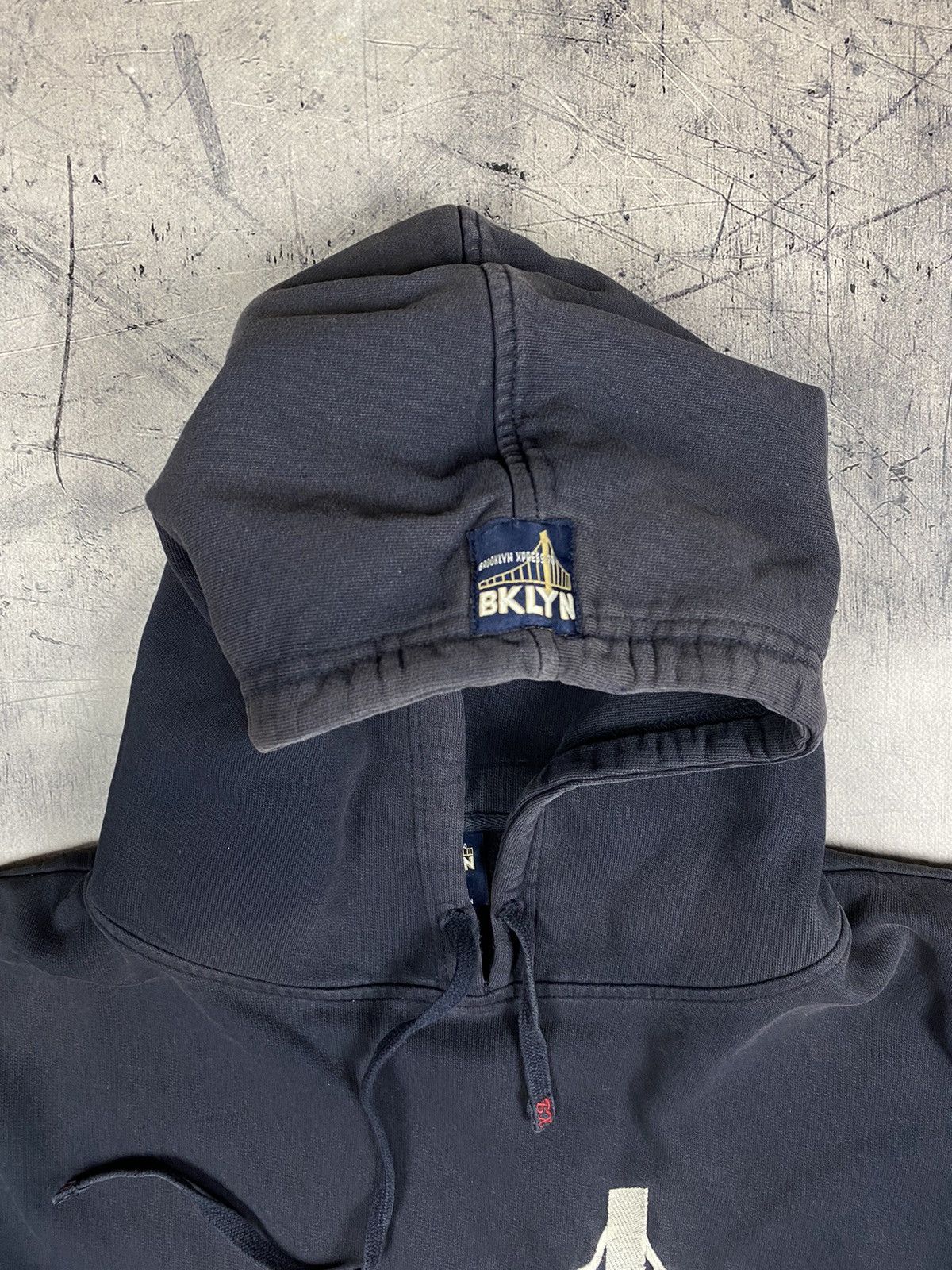 Vintage Vintage 90s Brooklyn New York Distressed Rap Hoodie Size US XXL / EU 58 / 5 - 14 Thumbnail