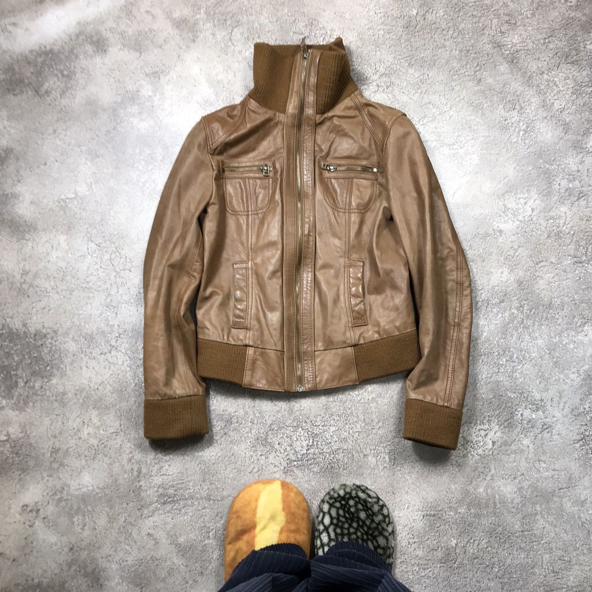 Japanese Brand VINTAGE Y2K LEATHER JACKET JAPAN CASUAL STREETWEAR 90s Size M / US 6-8 / IT 42-44 - 1 Thumbnail