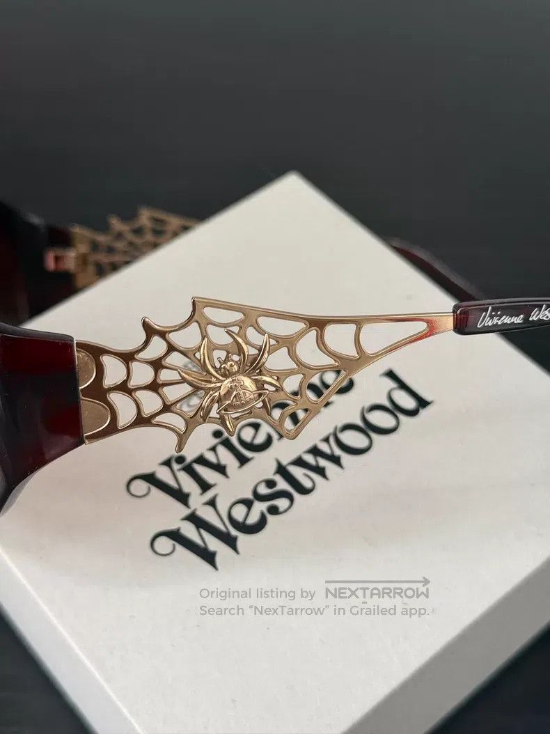 Vivienne Westwood Vivienne Westwood Rare Reddish Brown Spiderweb Pattern Sun Size ONE SIZE - 7 Thumbnail