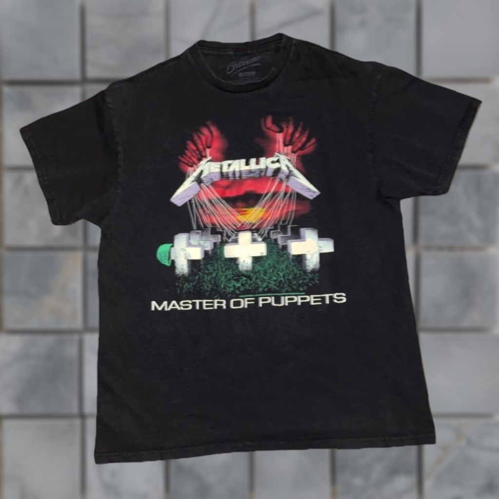 Vintage VINTAGE Metallica Master Of Puppets T-Shirt Black Large Mens 19x26 Band Rock Size US L / EU 52-54 / 3 - 1 Thumbnail