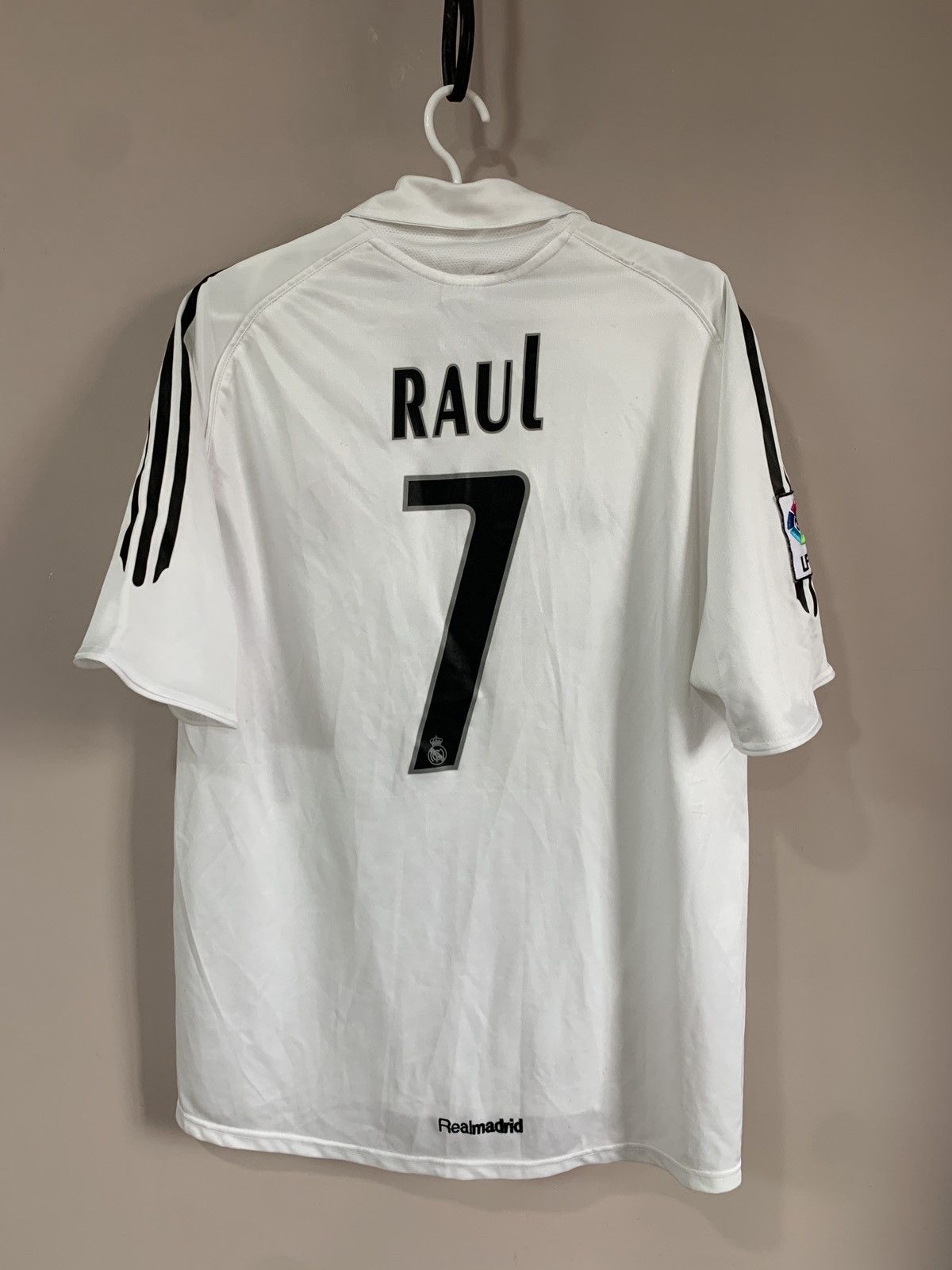 Adidas Real Madrid 2005 Football Shirt Adidas Vintage Soccer RAUL Size US XL / EU 56 / 4 - 2 Thumbnail