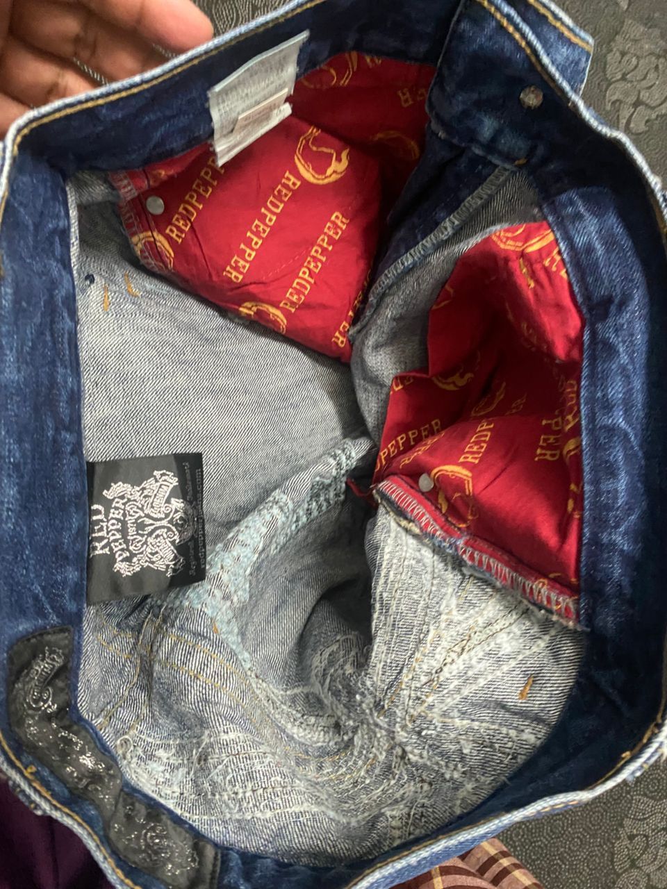 If Six Was Nine 💥BEST OFFER💥RED PEPPER PUNK DISTRESSED DENIM Size US 32 / EU 48 - 10 Thumbnail