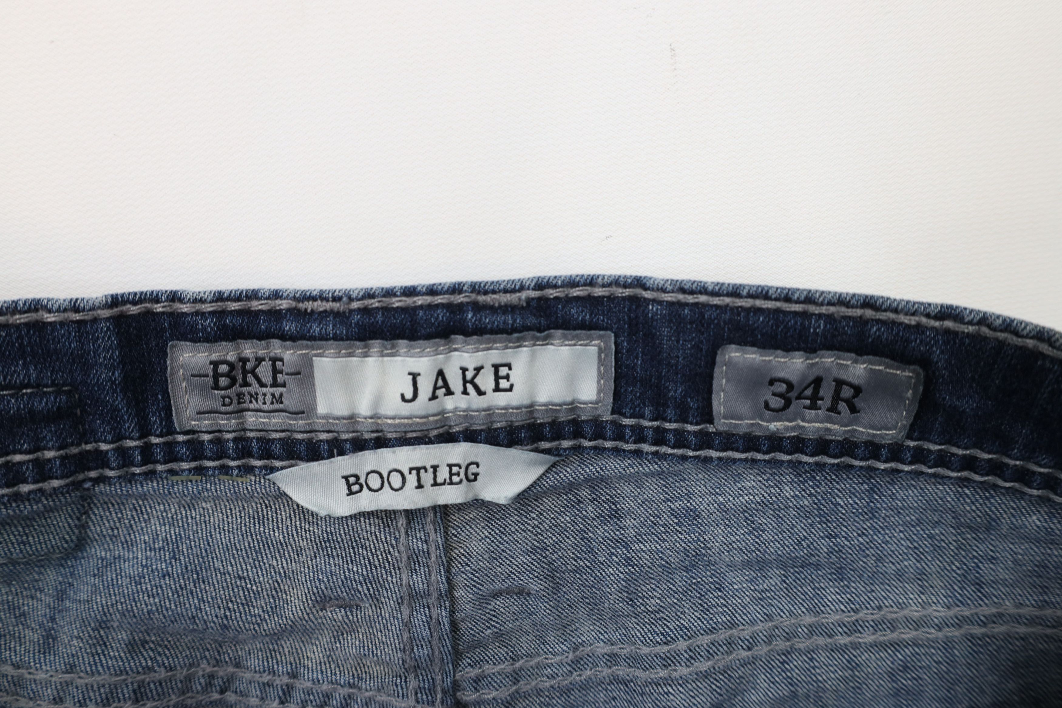 Vintage Buckle BKE Stitch Jake Stretch Bootleg Denim Jeans Blue Size US 34 / EU 50 - 7 Thumbnail