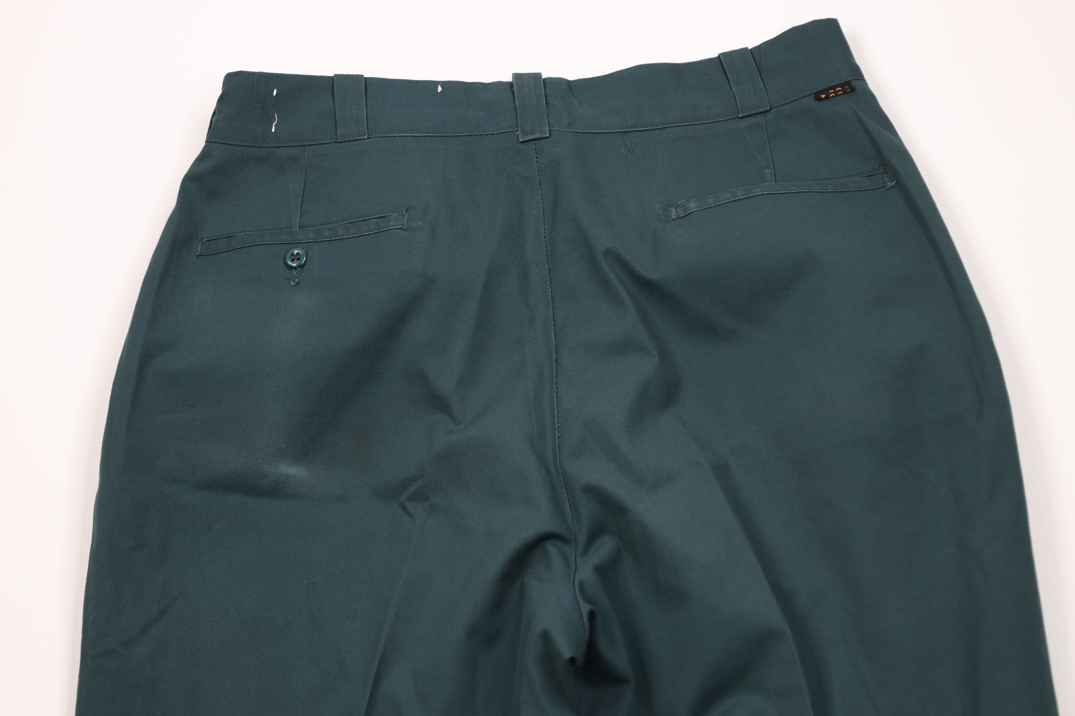 Lee Vintage 70s Lee Wide Leg Workwear Mechanic Pants Green USA Size US 34 / EU 50 - 12 Thumbnail