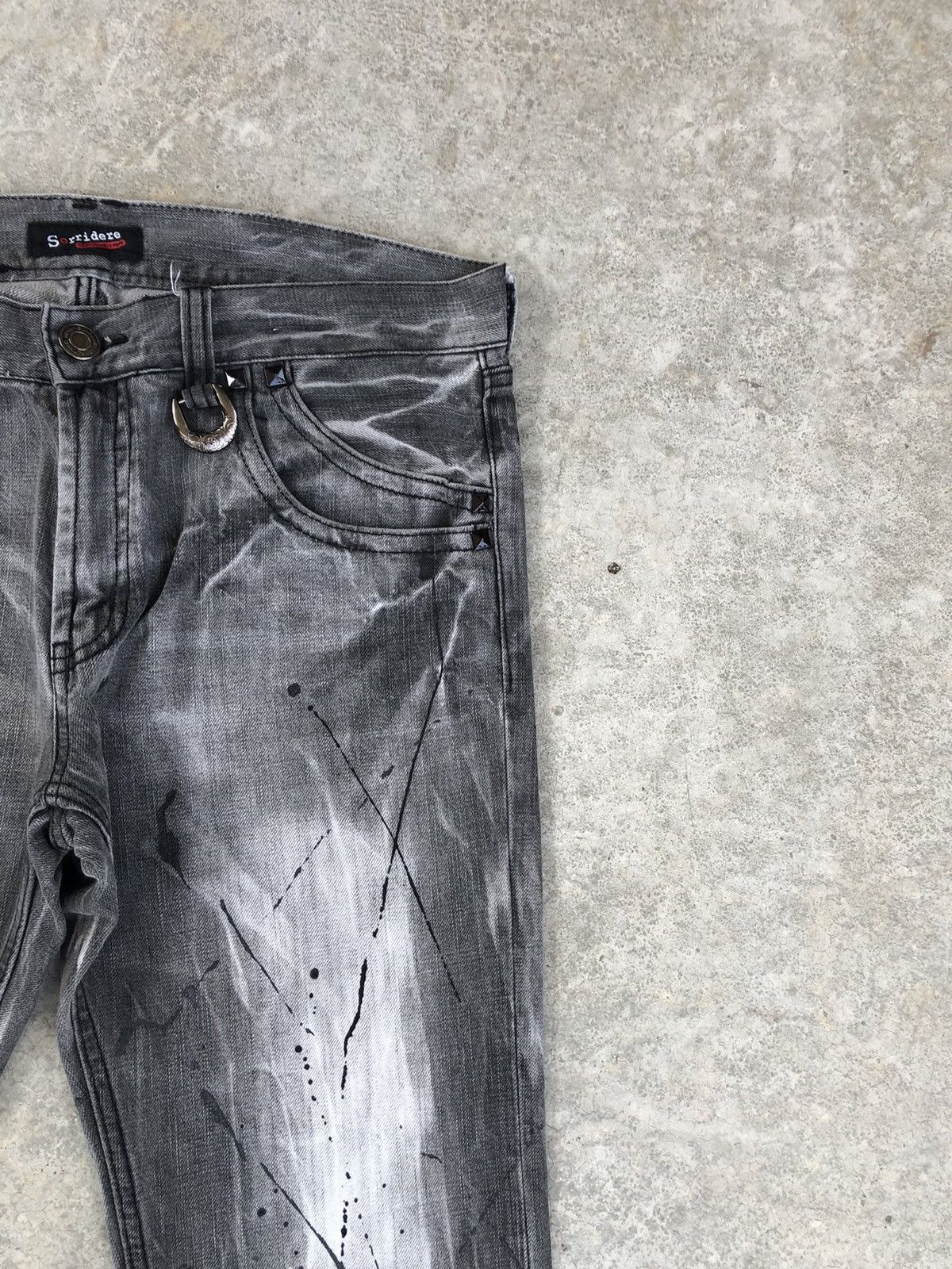 Japanese Brand Japanese Sorridere Flare Jeans Skulls Embroidered Distressed Size US 35 - 5 Thumbnail