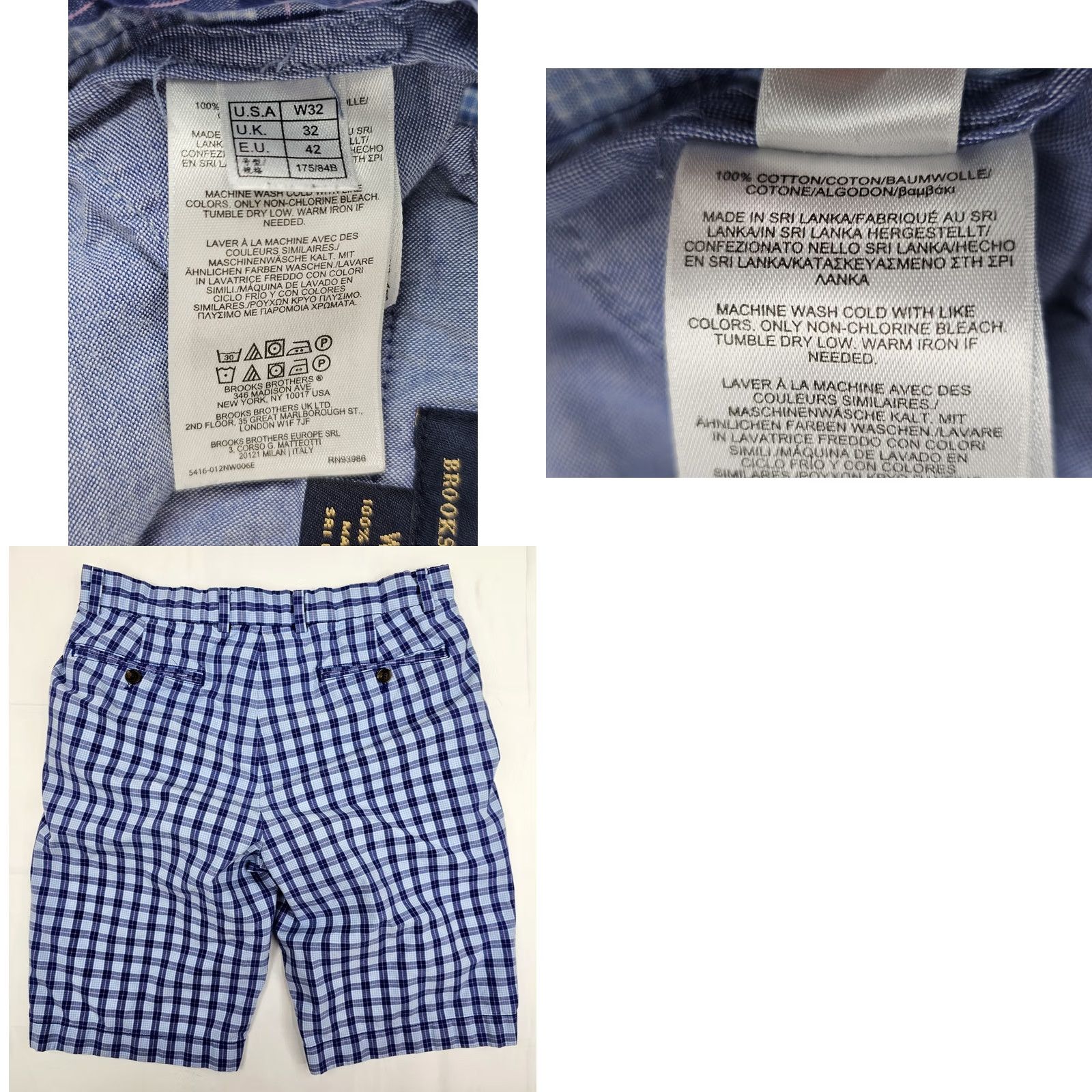 Brooks Brothers Brooks Brothers Bermuda Shorts Men 31 Casual Plaid Pink Blue Shorts Bermuda, Men, 31, Cotton, Blue, Pink, Regular Fit Size US 31 - 8 Thumbnail