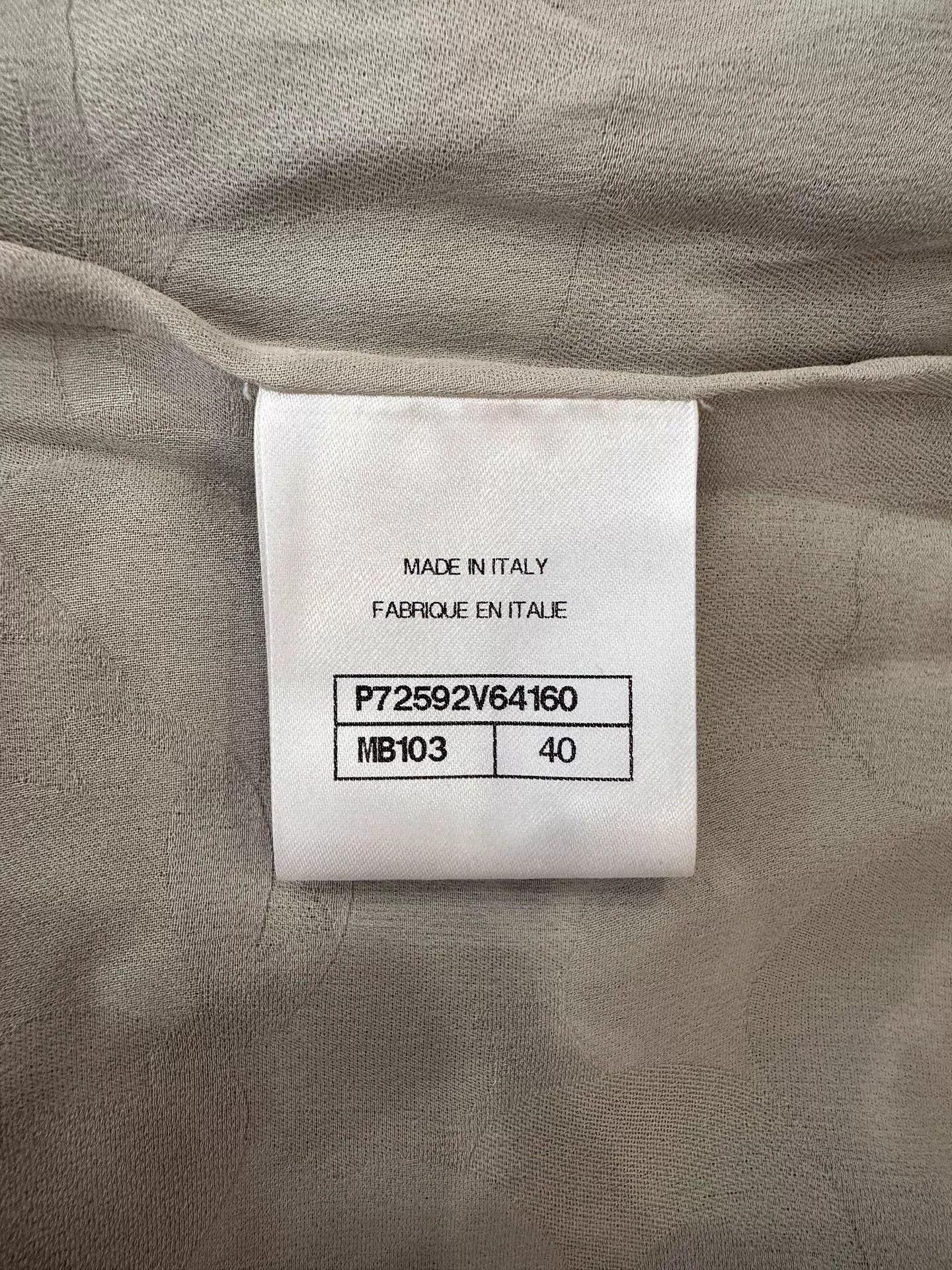 Chanel Chanel women's light gray sequin denim CC all over logo Size M / US 6-8 / IT 42-44 - 6 Thumbnail