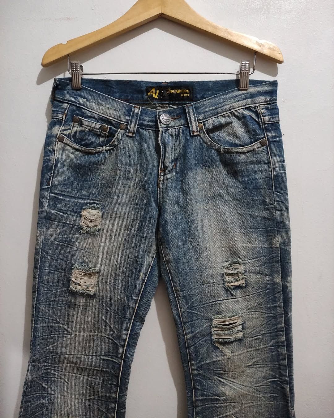 GOSTAR DE FUGA × Le Grande Bleu (L.G.B.) × Tornado Mart Alcapone Faded Distressed Flaire if6was9 LGB style Size US 33 - 17 Thumbnail