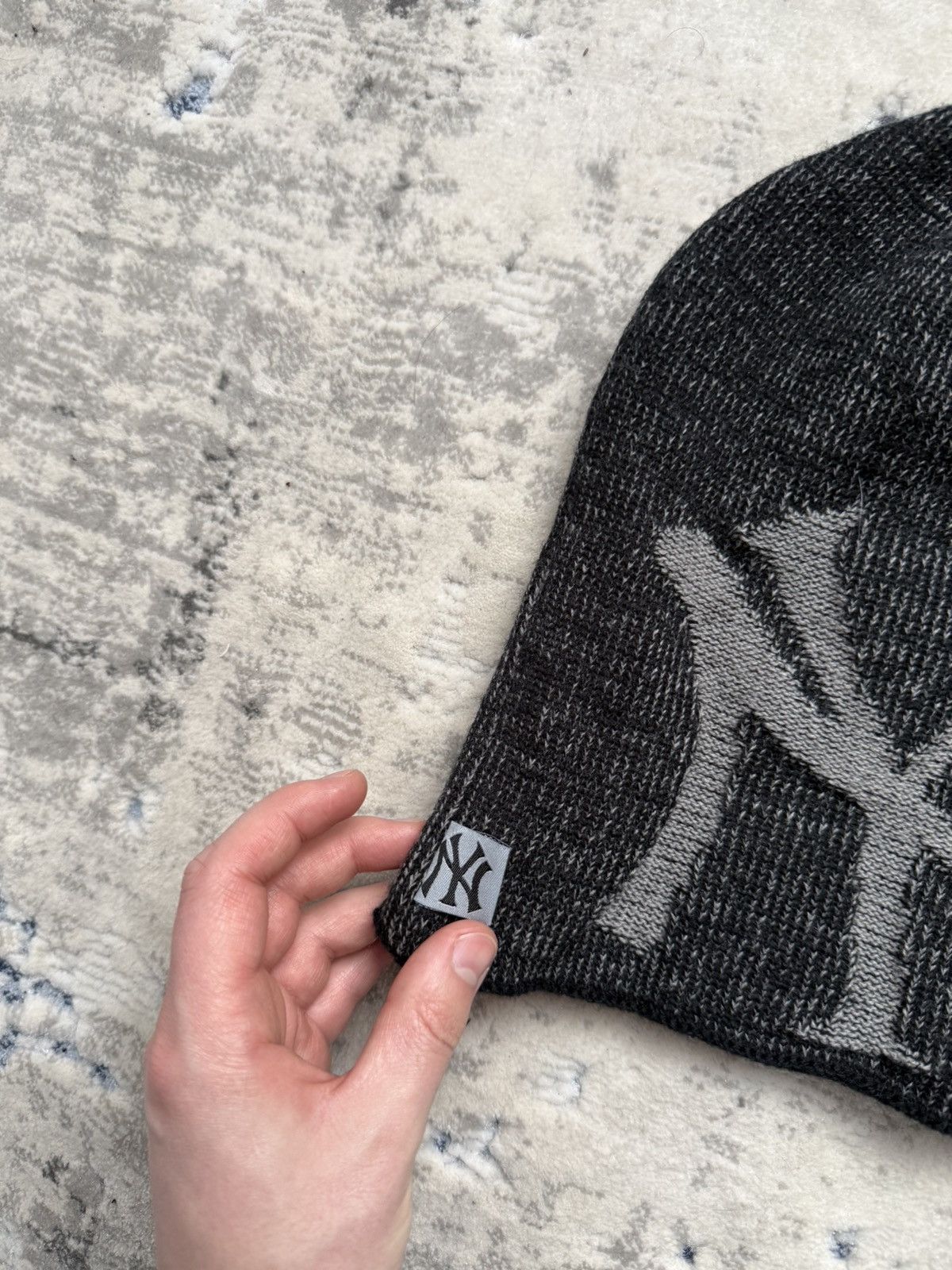 New Era New Era New York Yankees Y2K Beanie Big Logo Size ONE SIZE - 3 Thumbnail