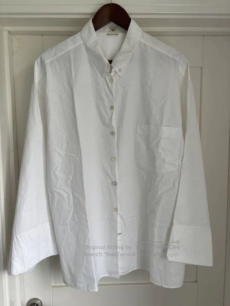 Hermes Hermes White Shirt with Large Sleeves Size US M / EU 48-50 / 2 - 1 Thumbnail