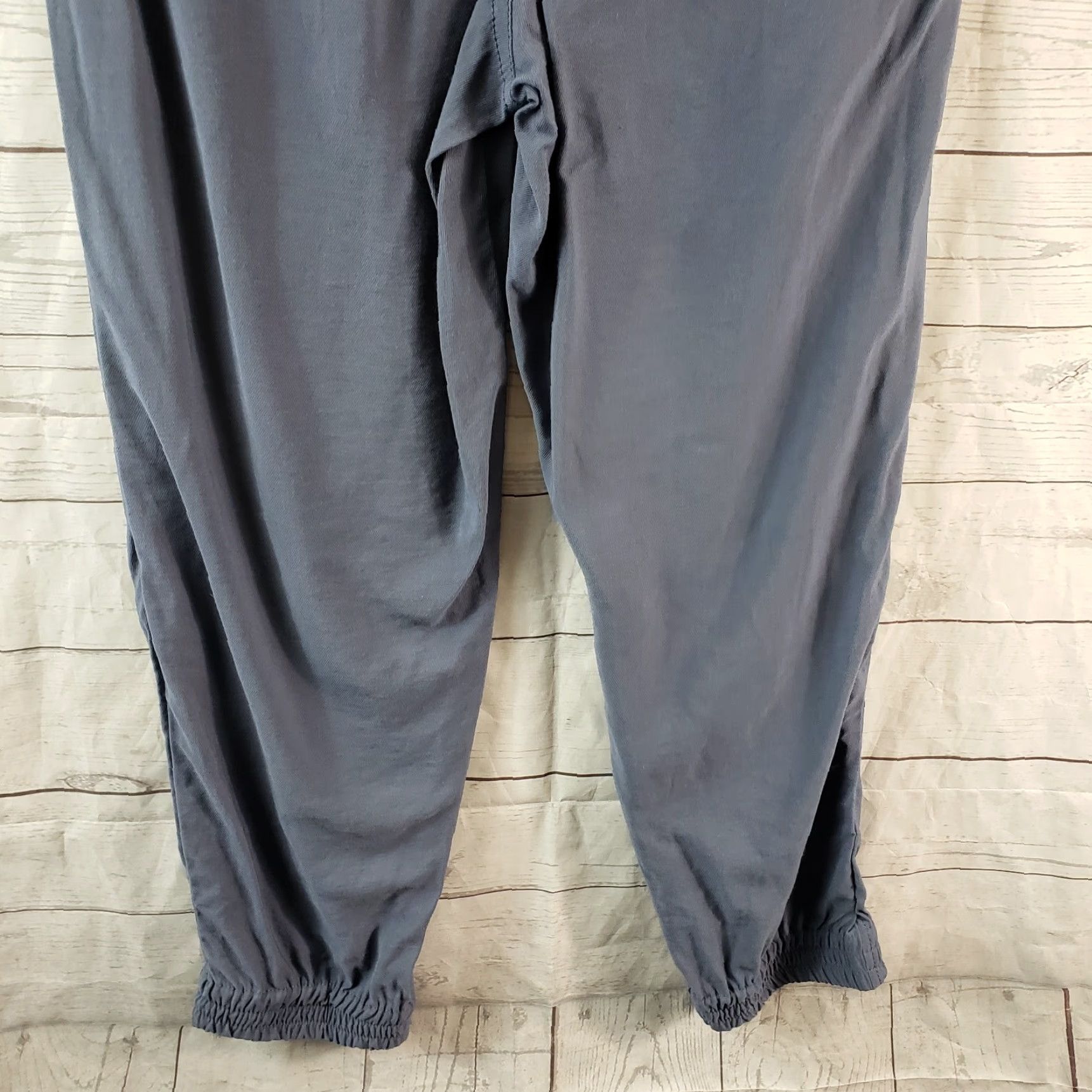 Madewell Madewell Womens Drawstring Track Trousers Medium Blue Viscose High Rise Pants Womens Size 32" / US 10 / IT 46 - 5 Thumbnail