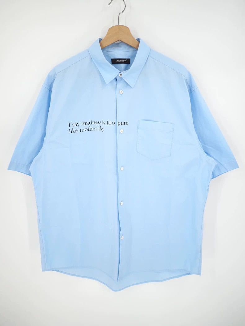 Undercover Light Blue "Mother Sky" Short Sleeve Shirt Size US M / EU 48-50 / 2 - 5 Thumbnail