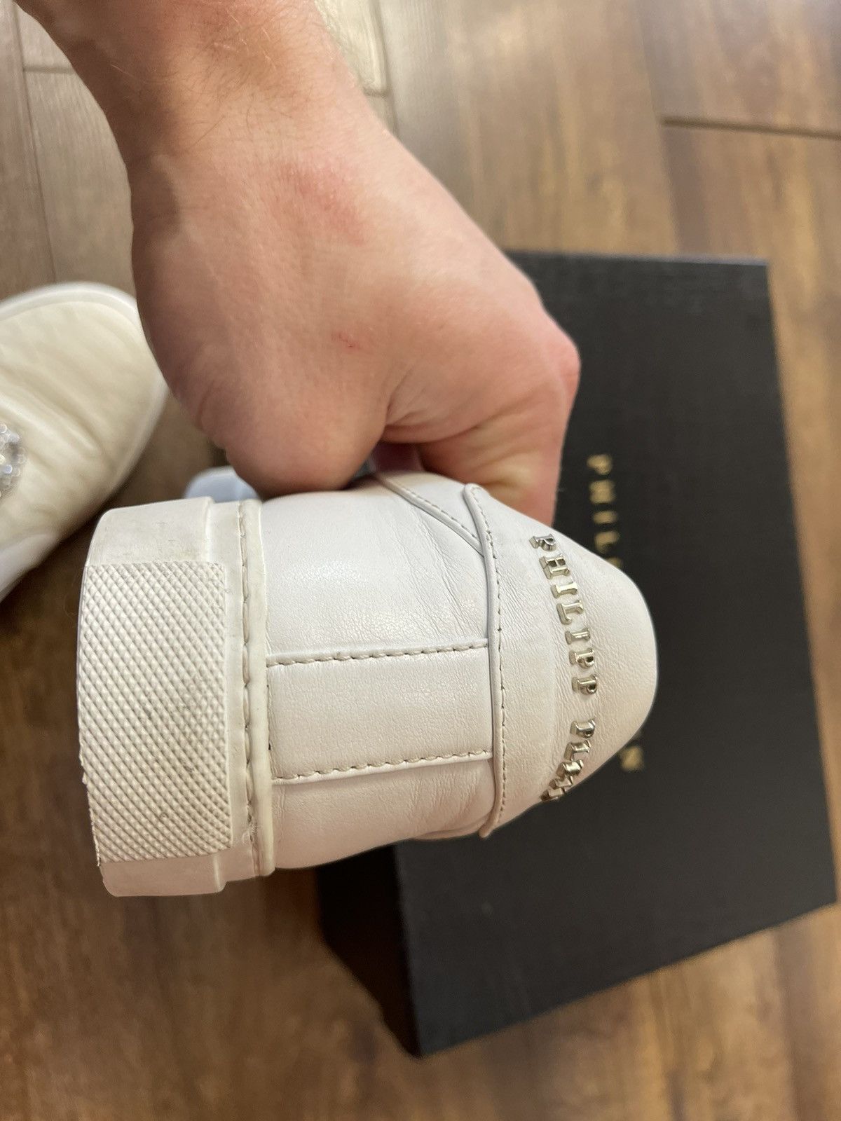 Philipp Plein Philipp Plein Skull Slip-On Sneakers EU38 White Size US 7 / IT 37 - 17 Thumbnail