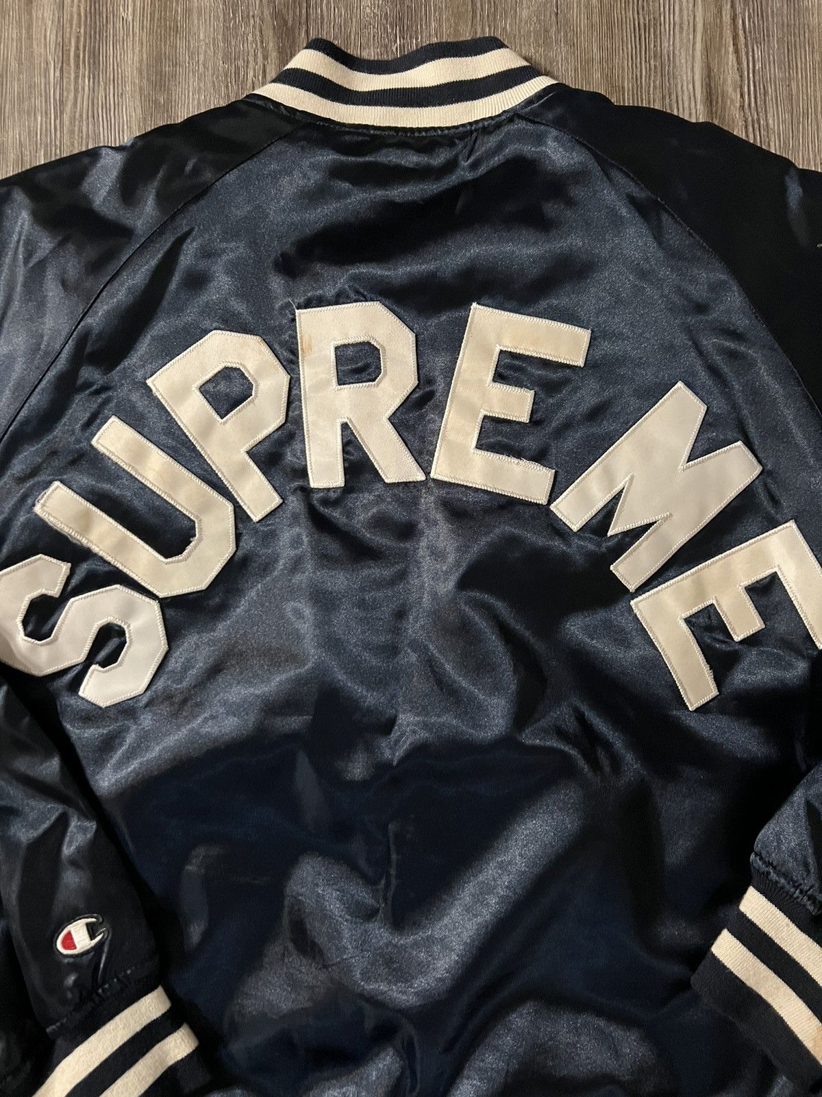 Champion × Supreme Supreme Champion Satin Baseball Jacket Size US L / EU 52-54 / 3 - 5 Thumbnail