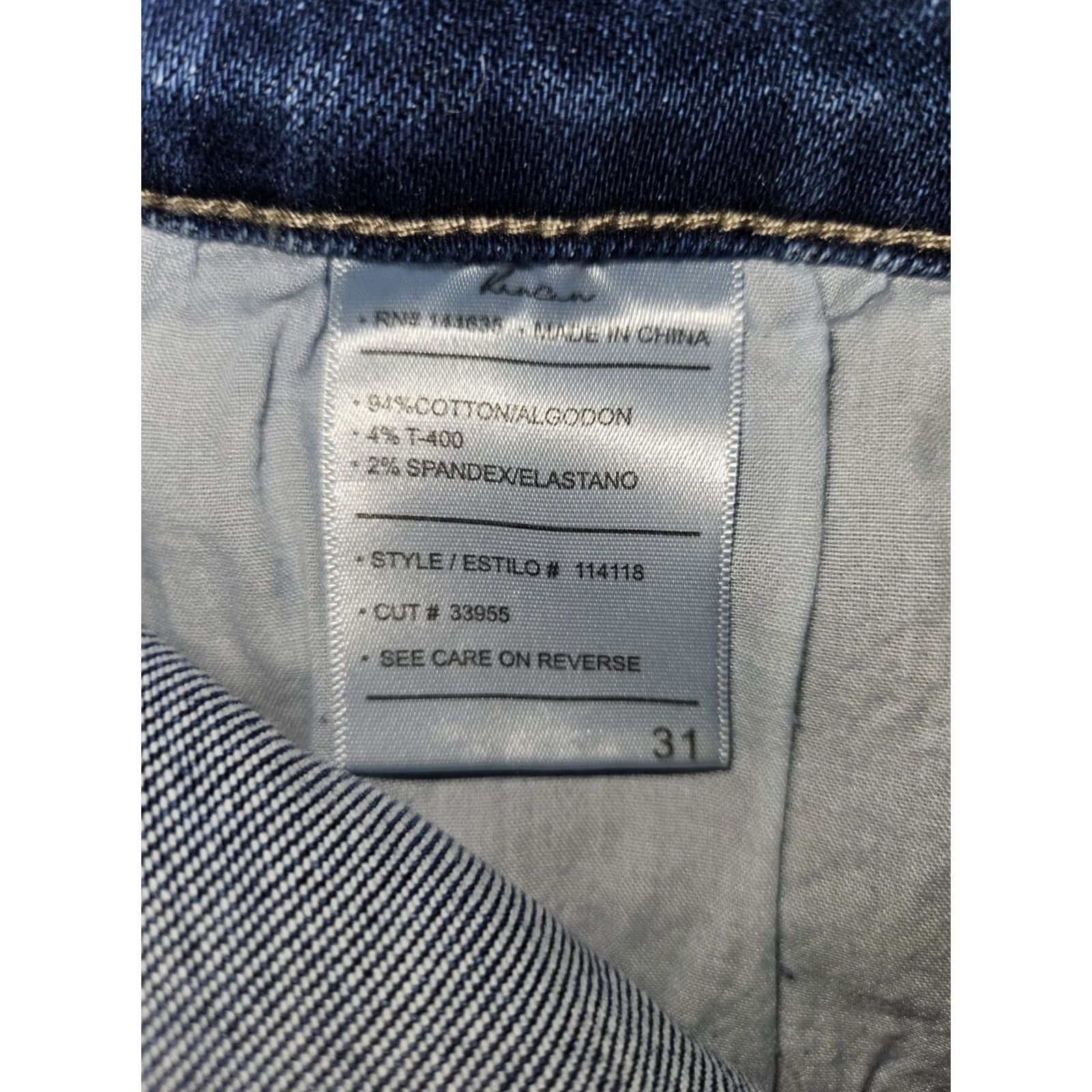 Vintage KanCan Mom Jean Shorts Women's 31 Button Fly High Rise Stretch Denim Blue Casual Preppy Regular Inseam 4" Size 24" / US 00 / IT 34 - 3 Thumbnail