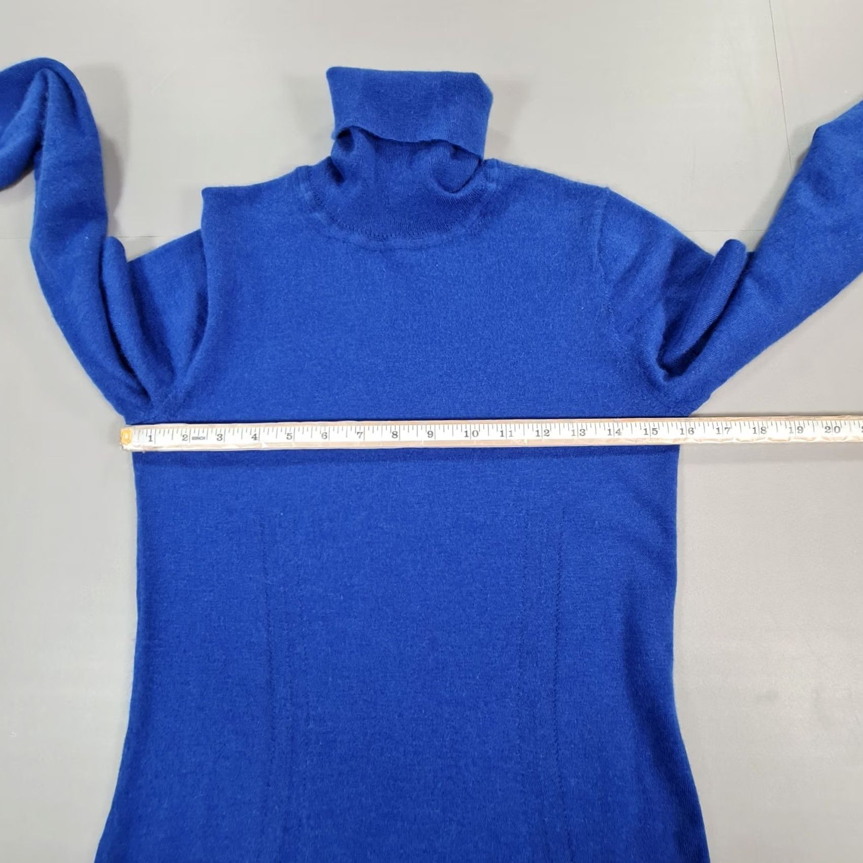 Joseph Joseph Dress Blue Medium Turtle Neck Cashmere Knit Knee Length Dress Size M / US 6-8 / IT 42-44 - 6 Thumbnail