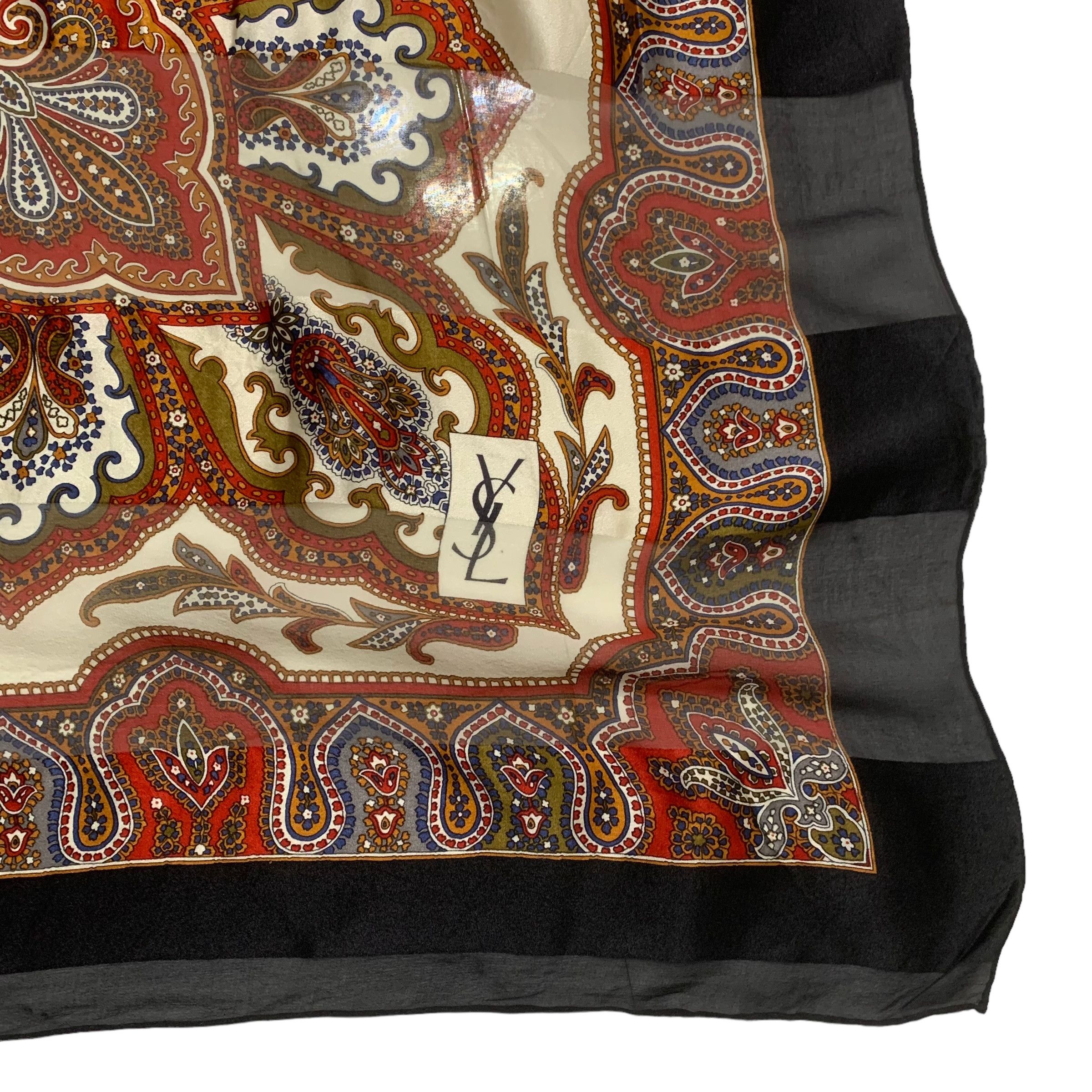 Yves Saint Laurent Yves Saint Laurent Silk Scarf Size ONE SIZE - 4 Thumbnail