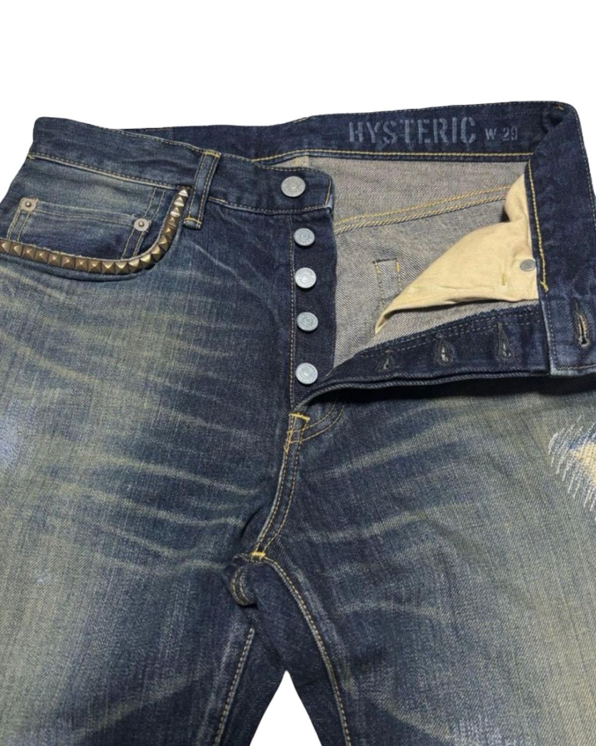 Hysteric Glamour Studded Selvedge Japanese Denim Jeans Size US 29 - 11 Thumbnail