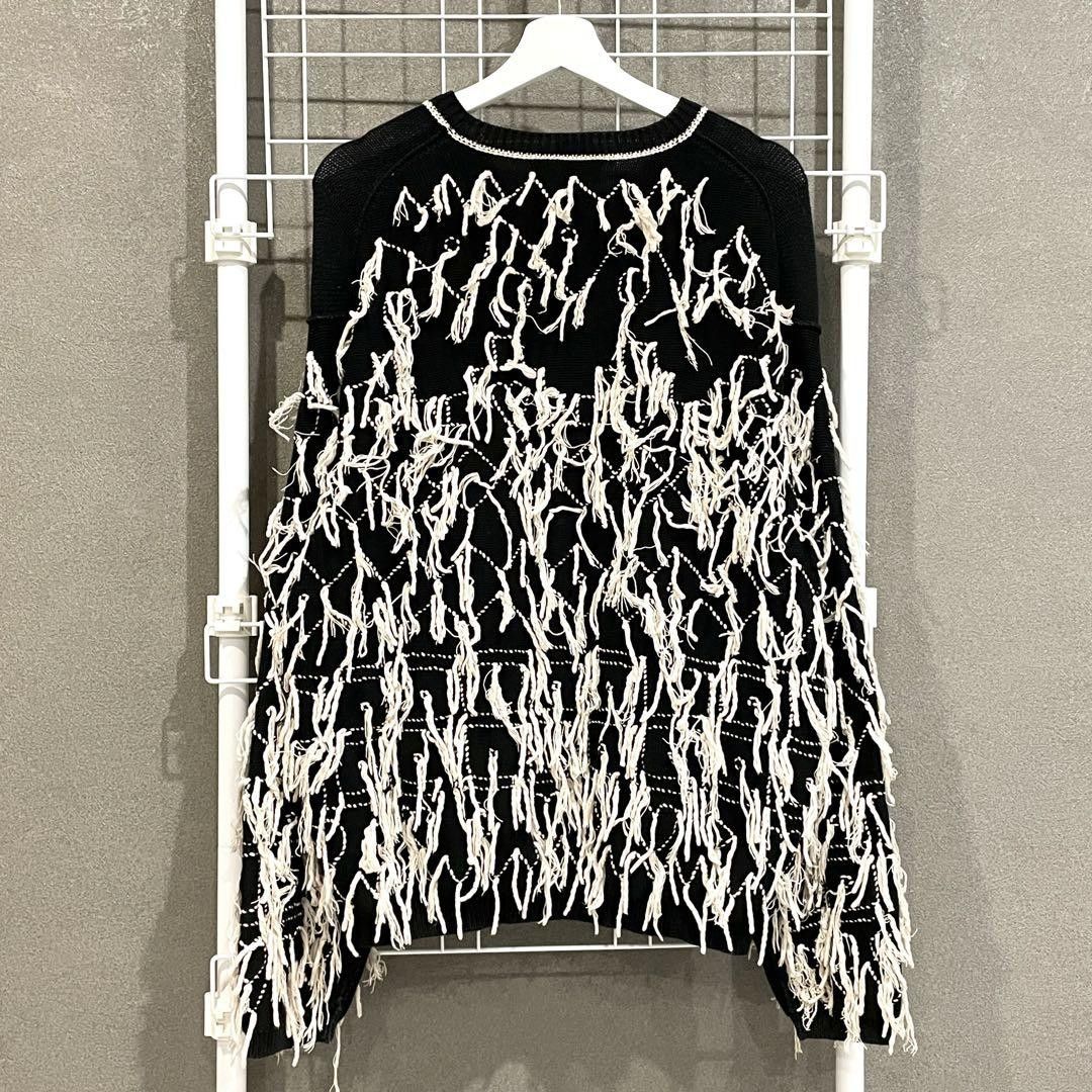 Yohji Yamamoto Yohji Yamamoto Pour Homme 93ss Reversible Fringe Knit Size US M / EU 48-50 / 2 - 2 Thumbnail