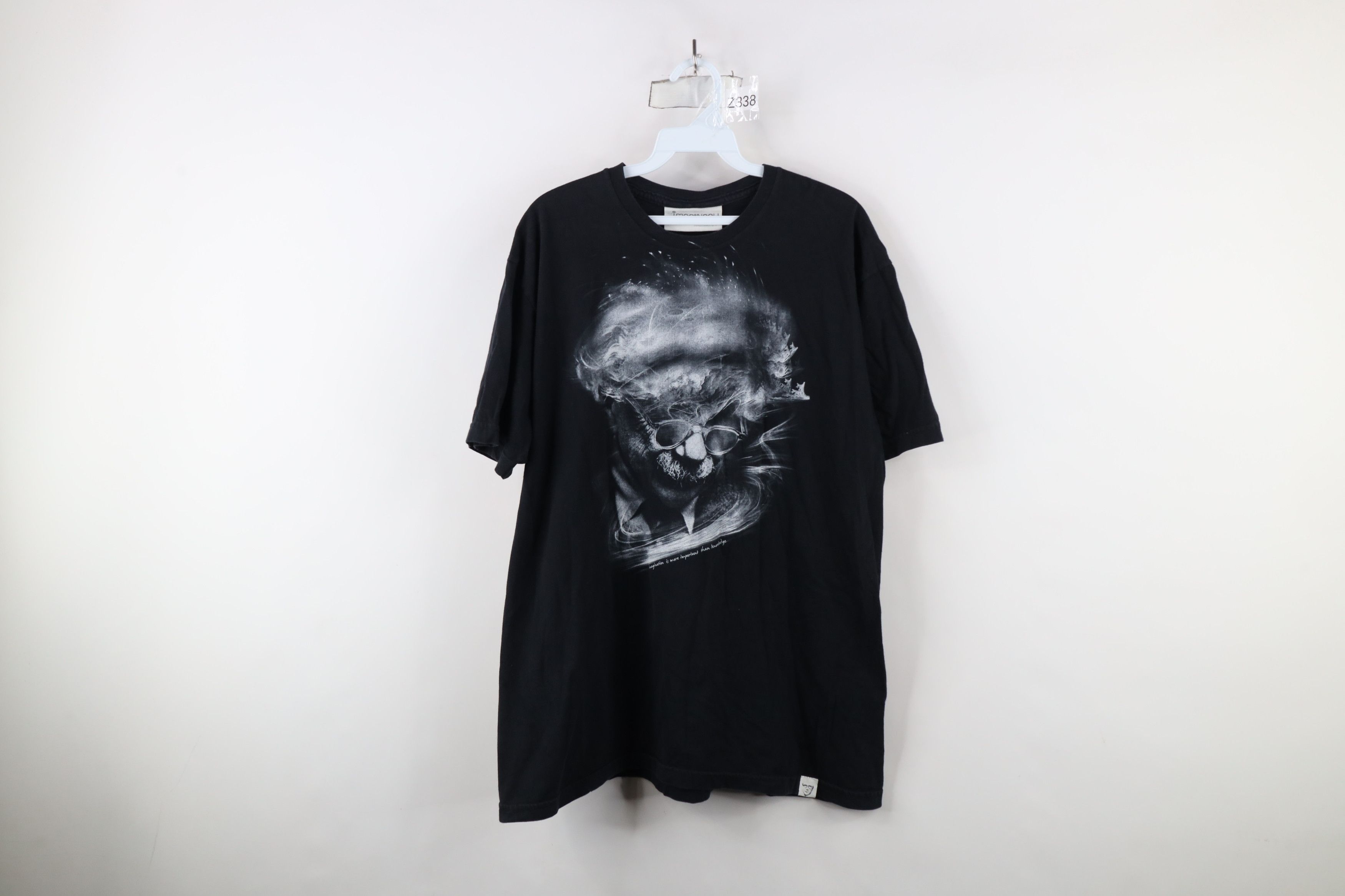 Vintage Vintage 90s Einstein Space Imagination T-Shirt Black USA Size US XL / EU 56 / 4 - 1 Thumbnail