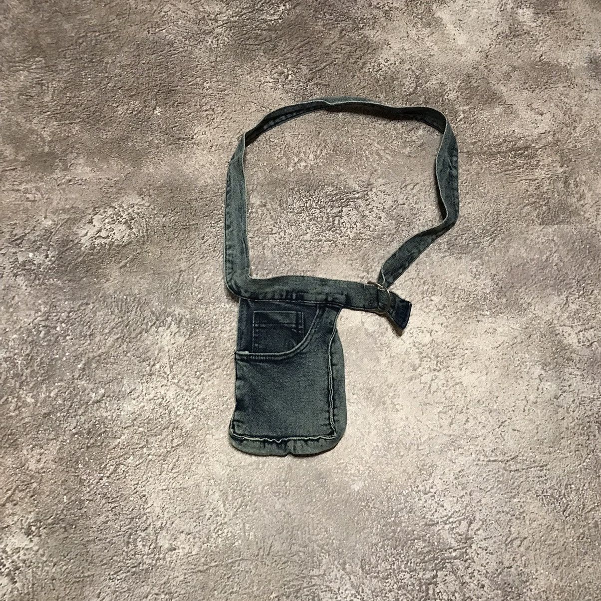 Japanese Brand Vintage 90s Denim Mini Bag Japan Junya Watanabe Style Y2K Size ONE SIZE - 1 Thumbnail