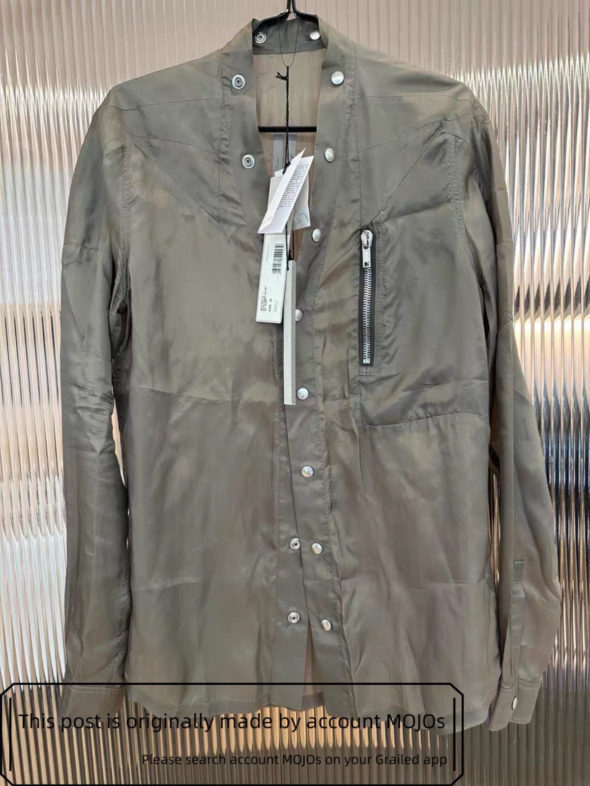 Sz 38 Rick Owens Larry Rivet Shirt Jacket mojos1629