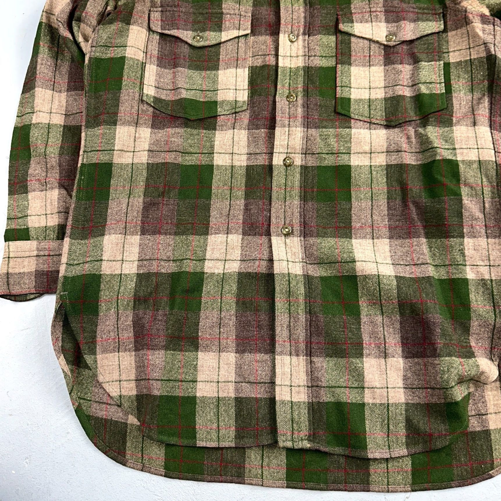 Pendleton Vintage Pendleton Wool Plaid Shirt Men M 1950s Camp Casual Fall Winter Green Size US M / EU 48-50 / 2 - 3 Thumbnail