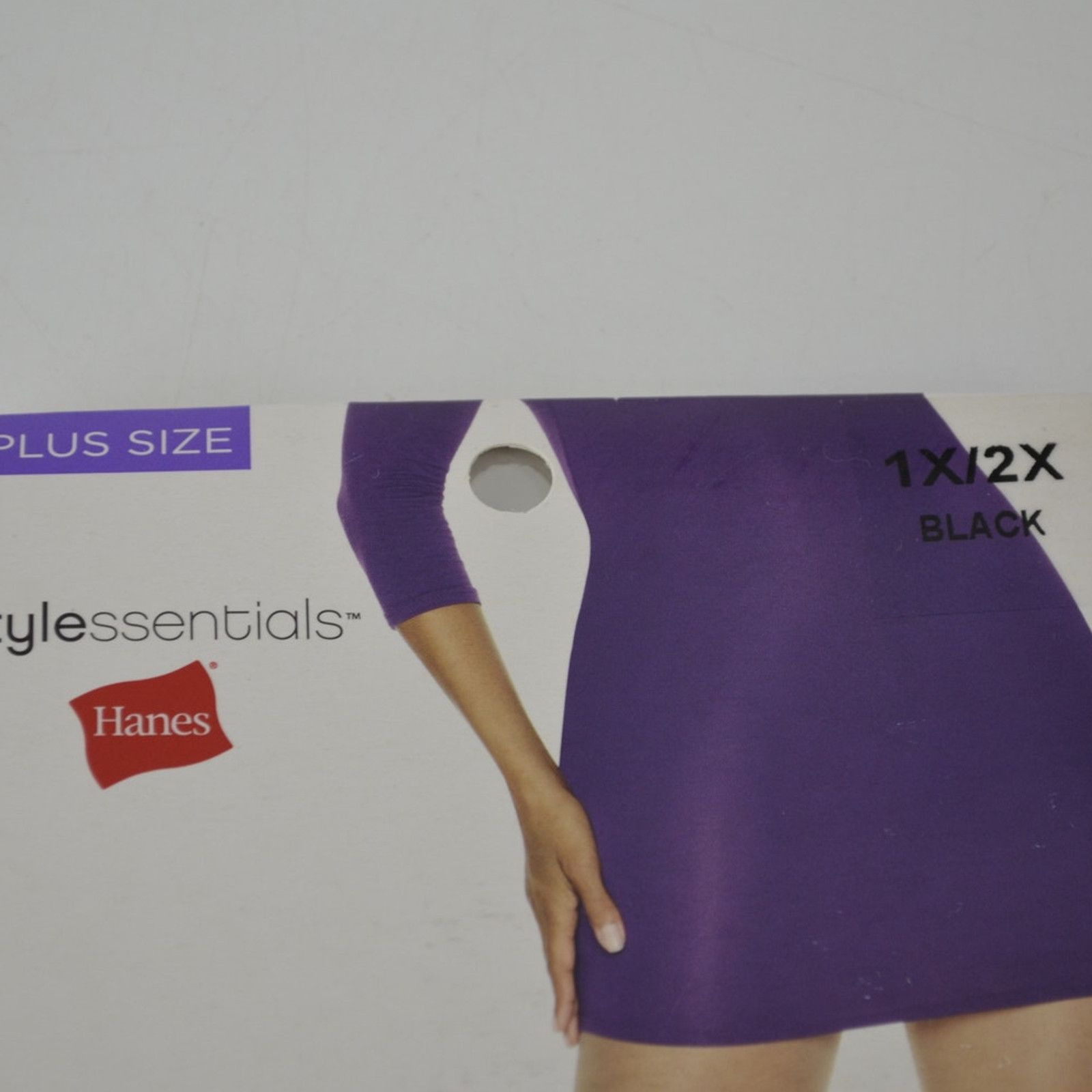 Hanes Hanes Body Shaper Pantyhose Silky Sheer Leg 1x/2x Black Plus Size ONE SIZE - 3 Thumbnail