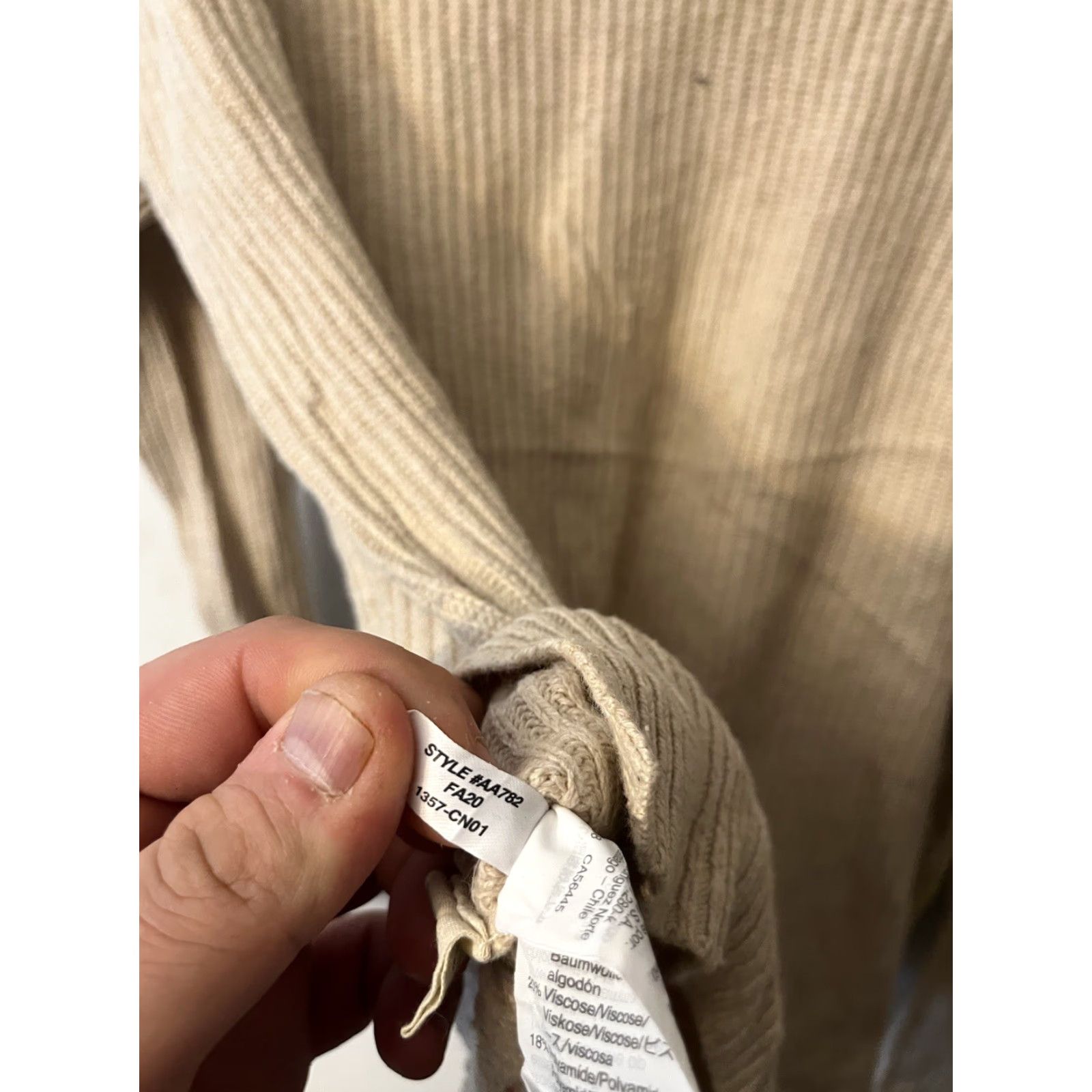 Madewell Madewell Thompson Pocket Pullover Sweater Cream Knit Small Womens Size S / US 4 / IT 40 - 4 Thumbnail