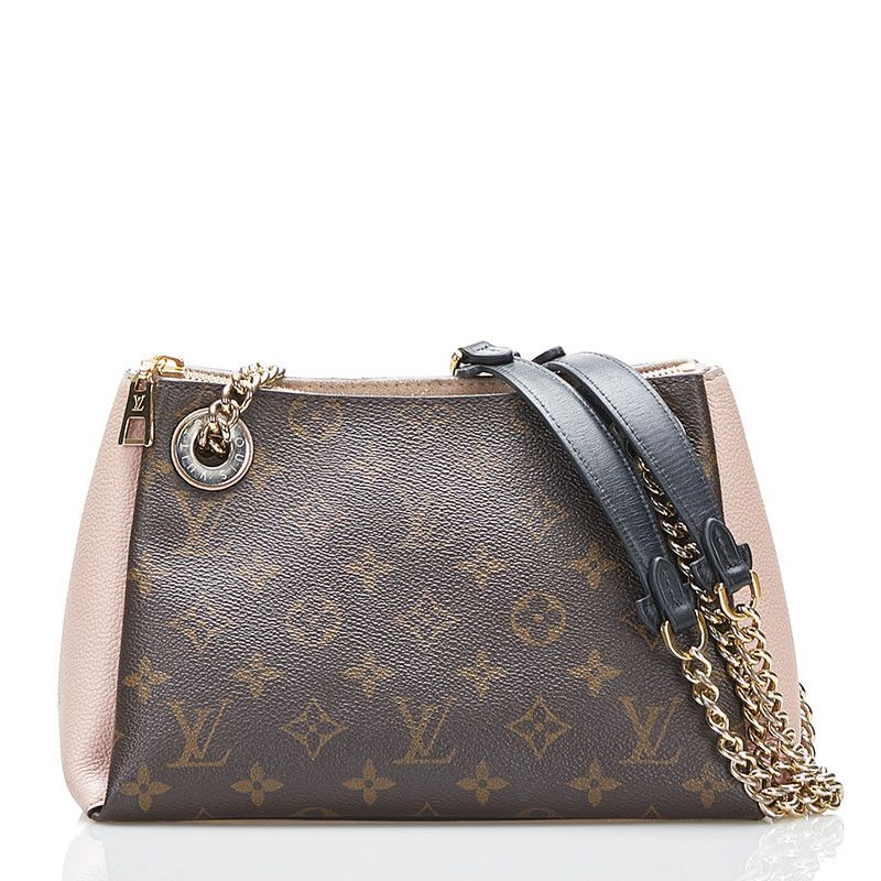 image of Louis Vuitton Monogram Surène Bb Chain Shoulder Bag Brown Pink Leather, Women's