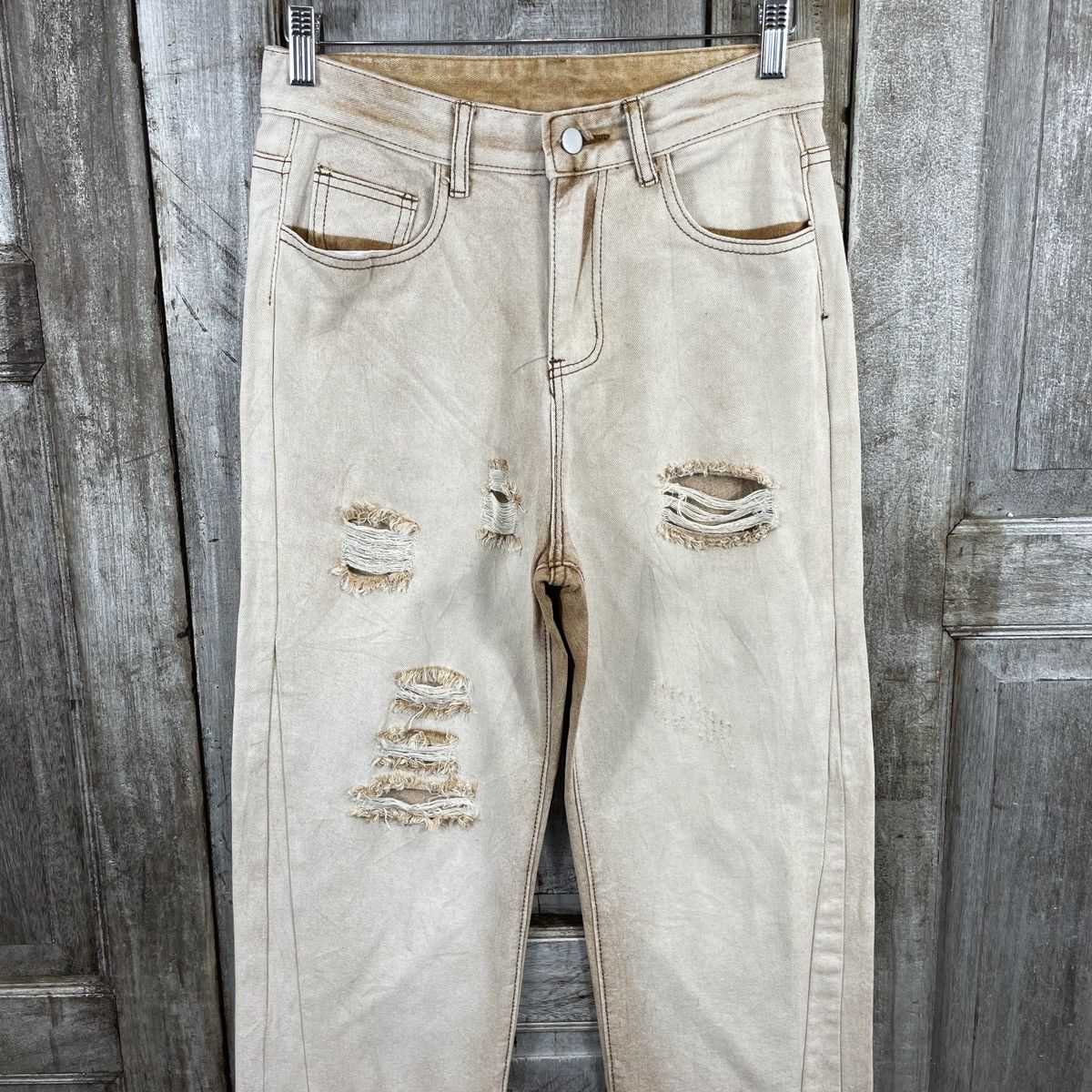Designer × Japanese Brand × Vintage Vintage japanese Brand Distressed Jeans Nice Design Size 28" / US 6 / IT 42 - 3 Thumbnail
